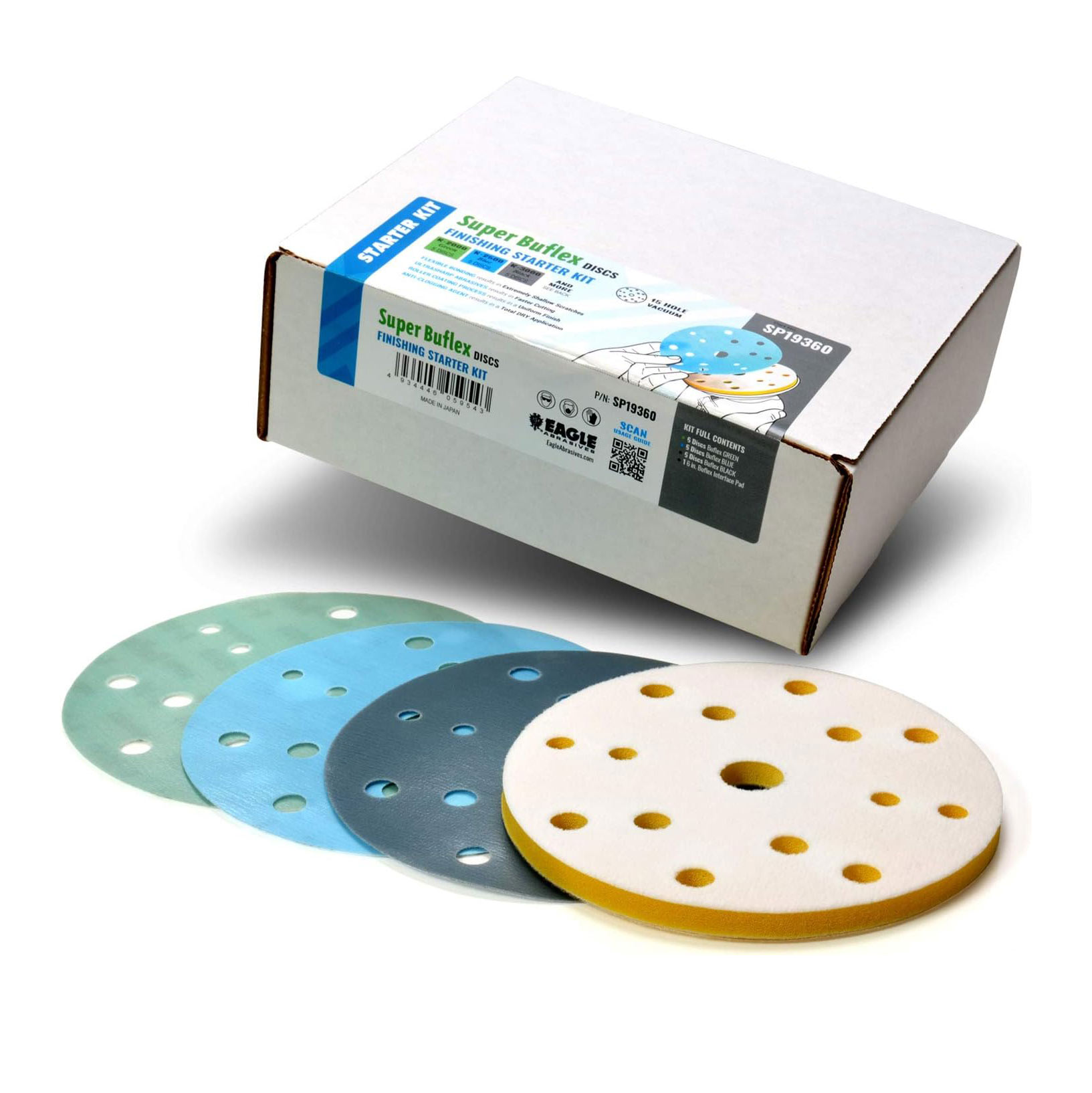 „Eagle Abrasives Super Buflex Disc“-Starter-Set