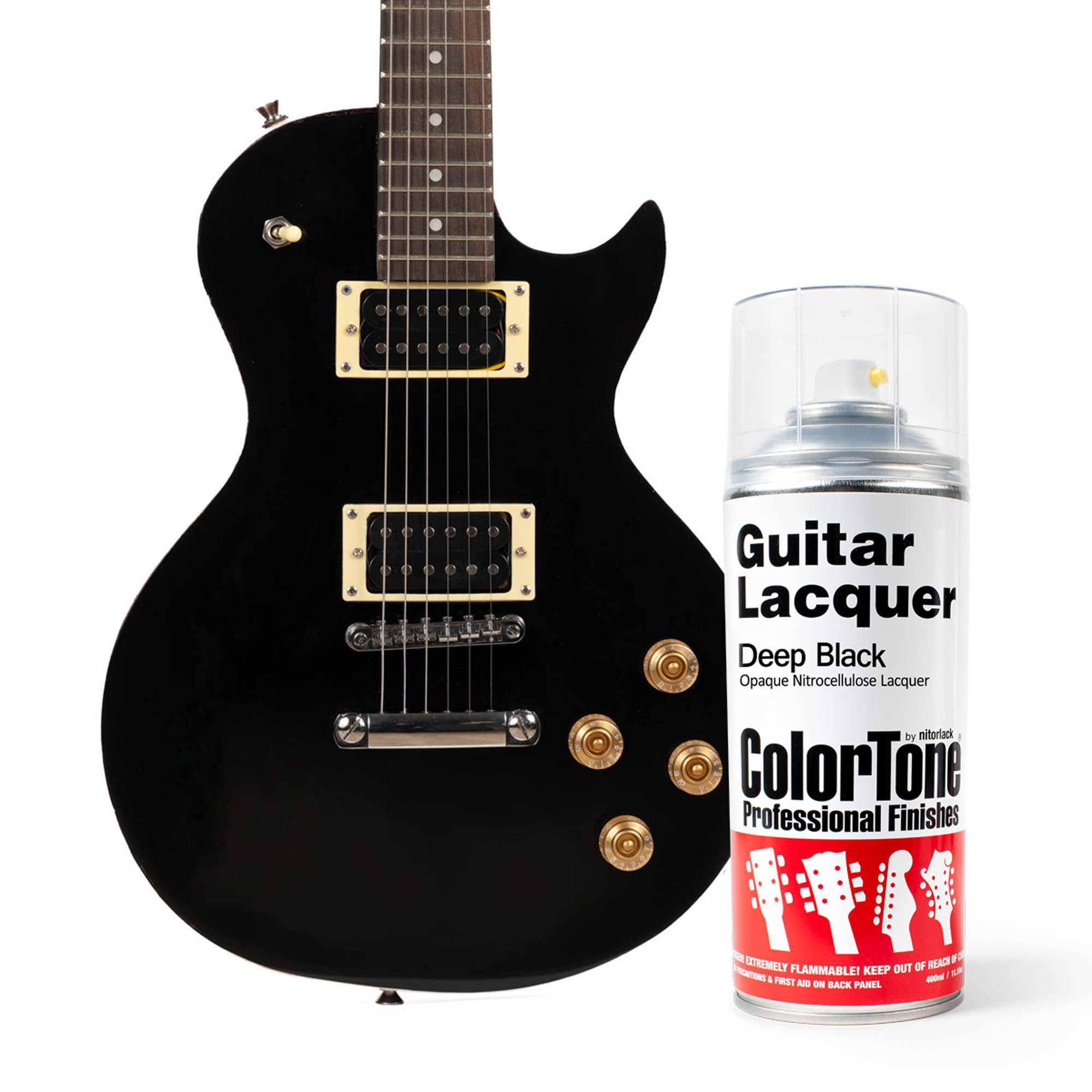ColorTone-Sprühlack für Gitarren, Deep Black