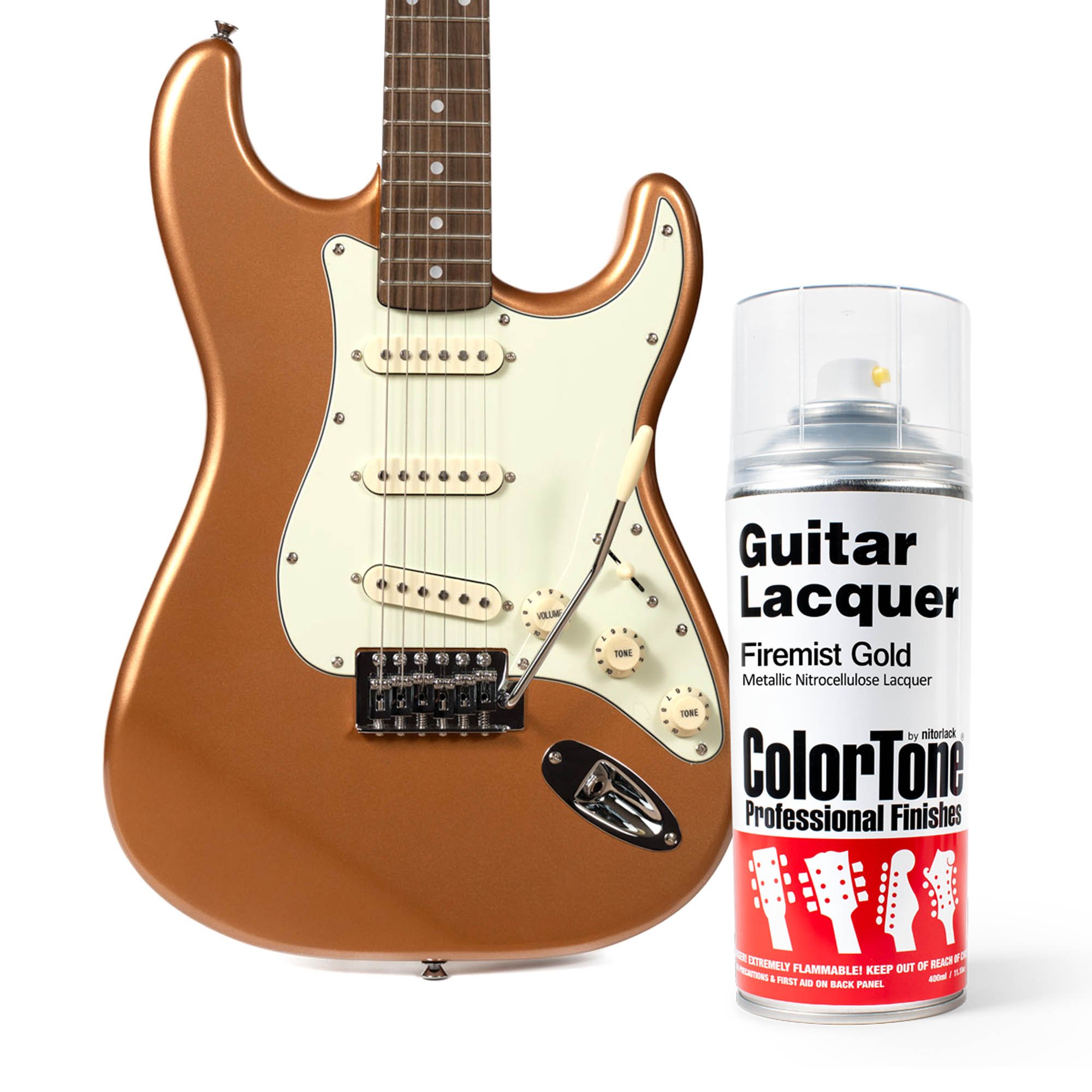 ColorTone-Sprühlack für Gitarren, Firemist Gold