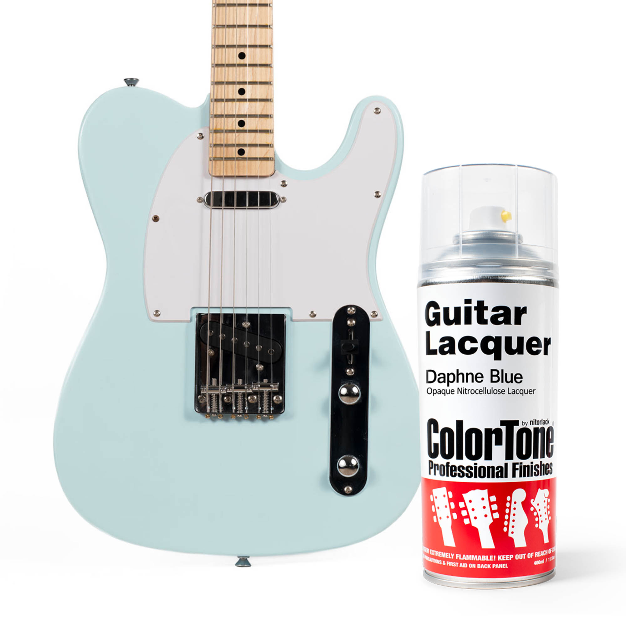 ColorTone-Sprühlack für Gitarren, Daphne Blue