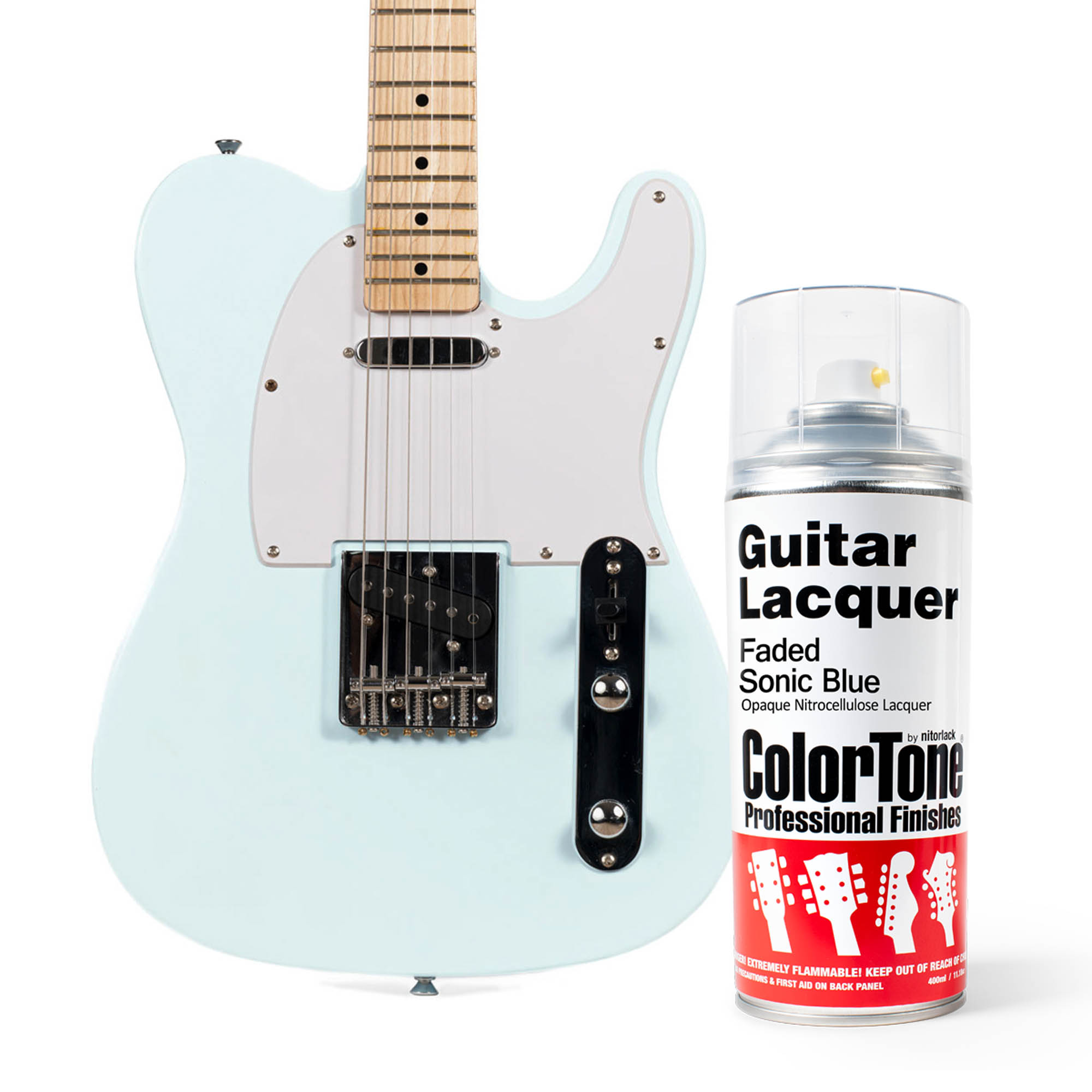 ColorTone-Sprühlack für Gitarren, Faded Sonic Blue