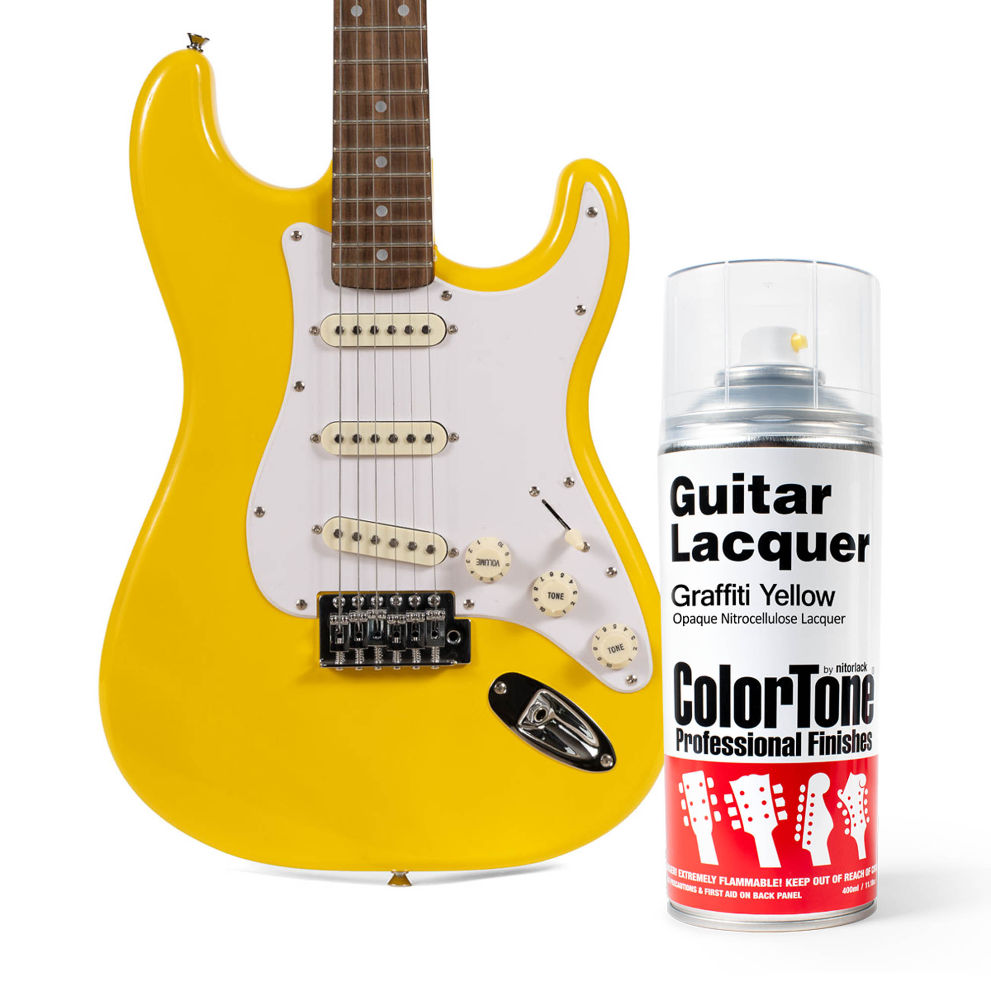 ColorTone-Sprühlack für Gitarren, Graffiti Yellow
