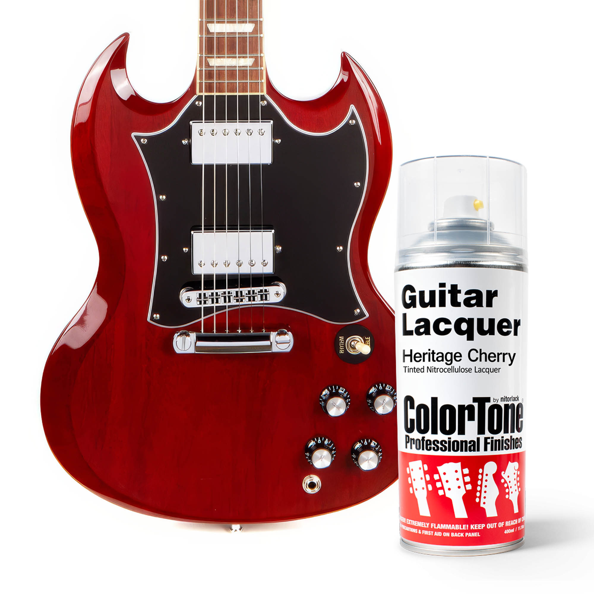 ColorTone-Sprühlack für Gitarren, Heritage Cherry