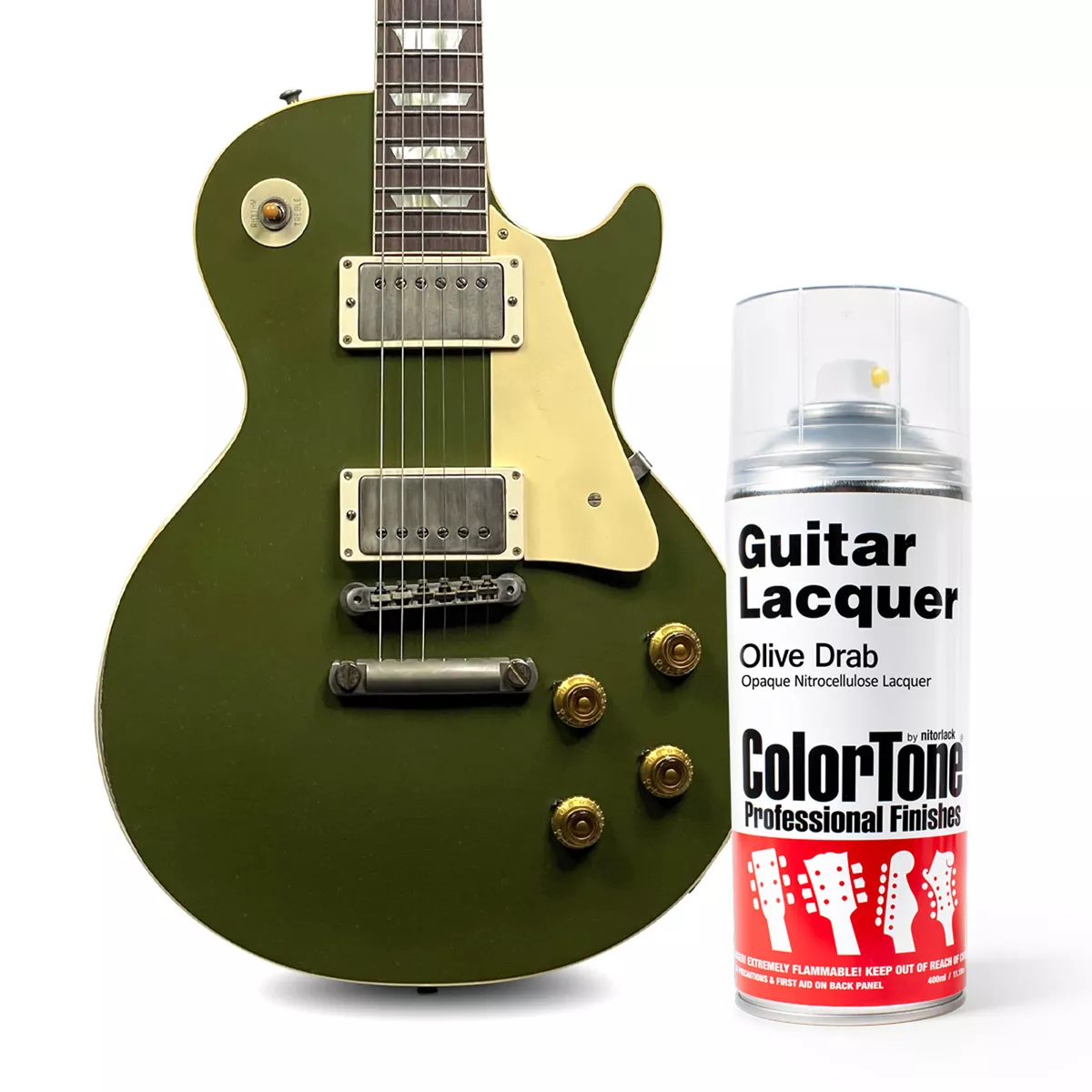 ColorTone-Sprühlack für Gitarren, Olive Drab ColorTone-Sprühlack für Gitarren, Olive Drab