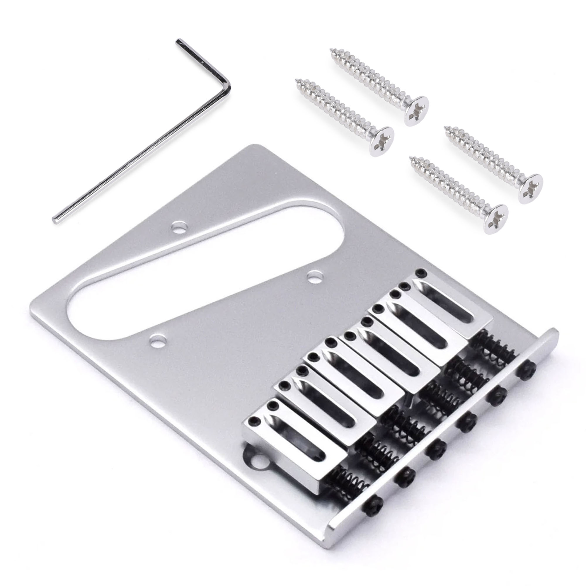 StewMac Modern Steg für Tele, Satin Chrome