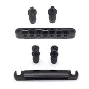 StewMac 7-String Tune-o-matic Steg und Tailpiece, Satin Schwarz