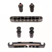 StewMac 7-String Tune-o-matic-Steg und Rücksteg, schwarzer Nickel