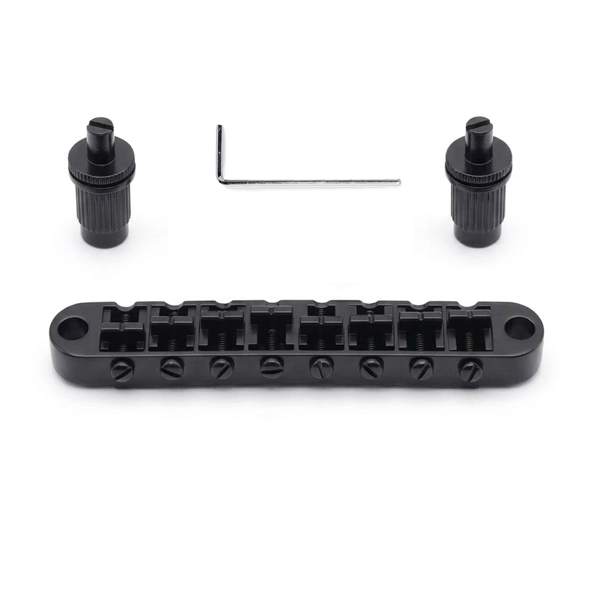 StewMac 8-String Tune-O-Matic-Steg, schwarz