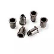 StewMac Guitar Saite-Through Bullet Ferrules, schwarzer Nickel, 6er-Set