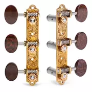 LIMITED EDITION Klassische Sloane-Tuner mit Aluminiumrollen, Blatt-Grundplatte, Schlangenknöpfen