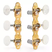LIMITED EDITION Prototype Sloane Klassische Tuner mit Aluminiumrollen, Deco-Grundplatte, Perlenknöpfen