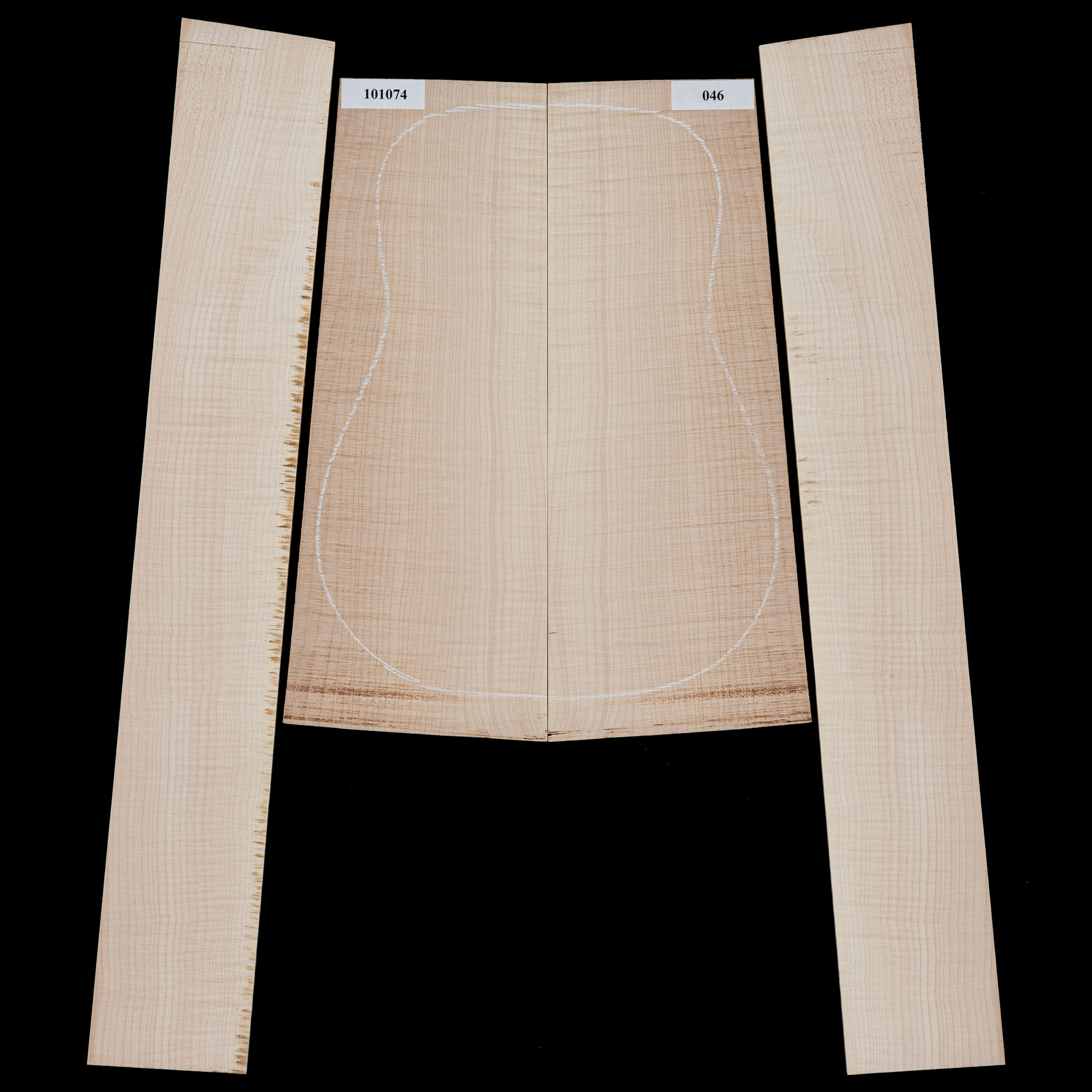 Oregon-Ahorn mit Riegelwuchs-Boden + Zargen-Set – 046 Oregon-Ahorn mit Riegelwuchs-Boden + Zargen-Set – 046