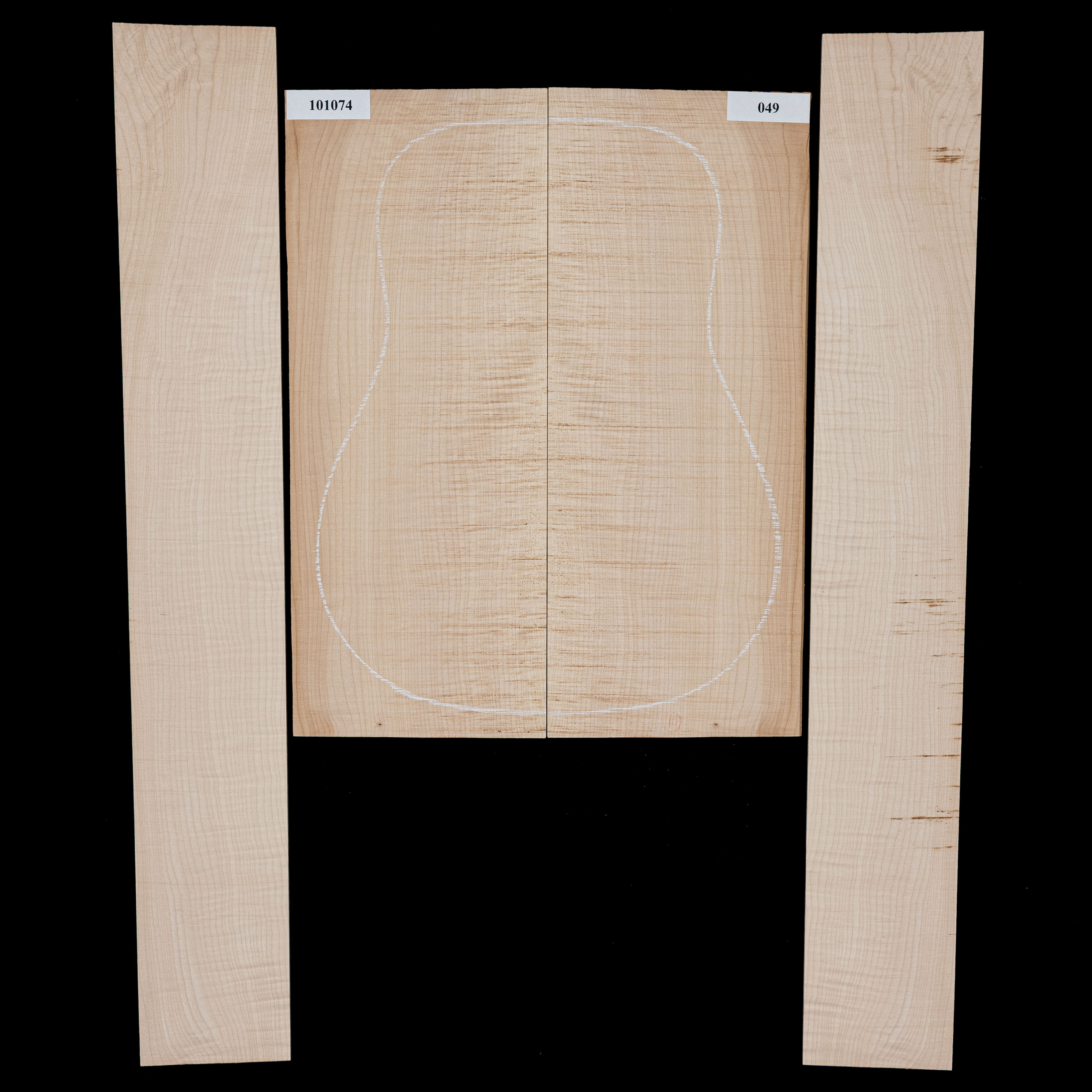 Oregon-Ahorn mit Riegelwuchs-Boden + Zargen-Set – 049 Oregon-Ahorn mit Riegelwuchs-Boden + Zargen-Set – 049