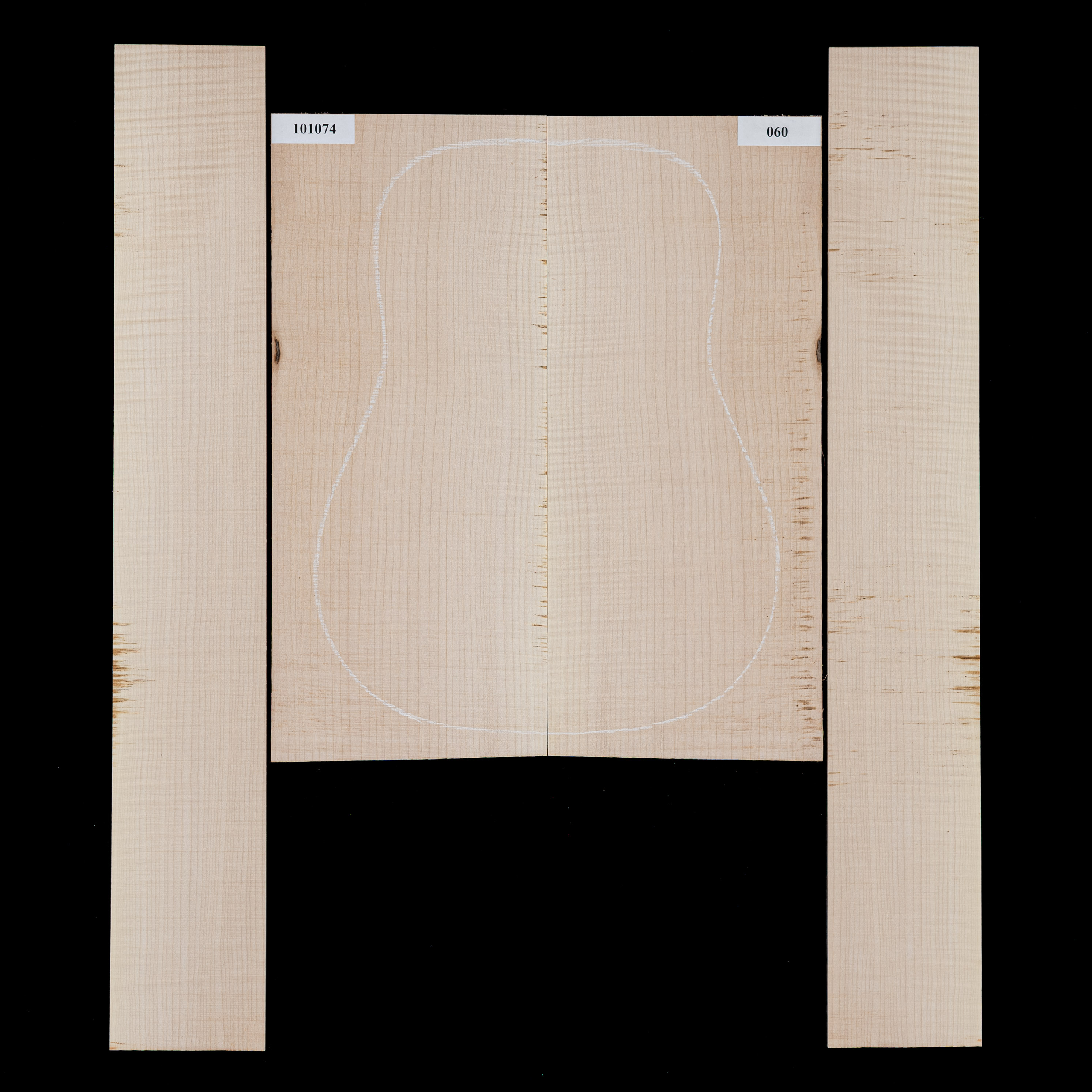 Oregon-Ahorn mit Riegelwuchs-Boden + Zargen-Set – 060 Oregon-Ahorn mit Riegelwuchs-Boden + Zargen-Set – 060