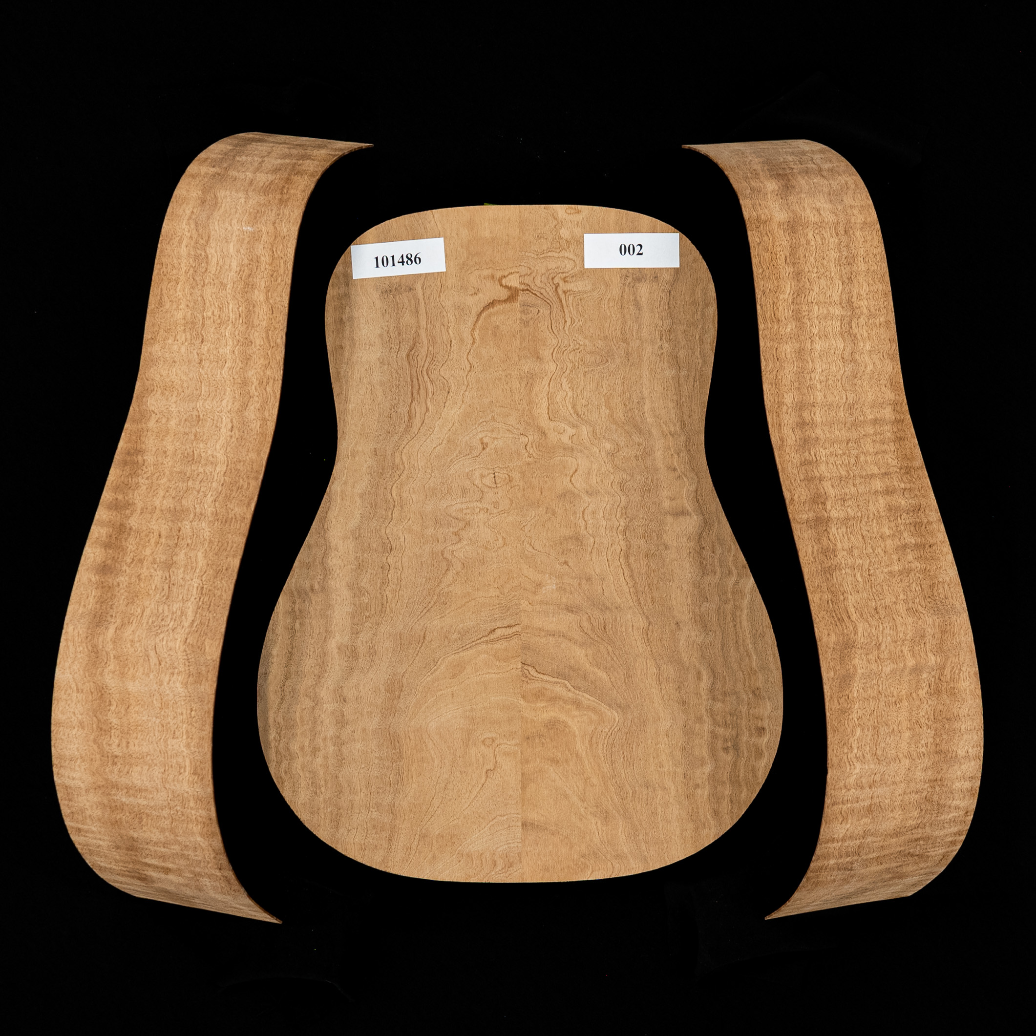 Abbildung Sapele Joined Back + BiegungsZargen-Set für Dreadnought Gitarre – 002 Abbildung Sapele Joined Back + BiegungsZargen-Set für Dreadnought Gitarre – 002