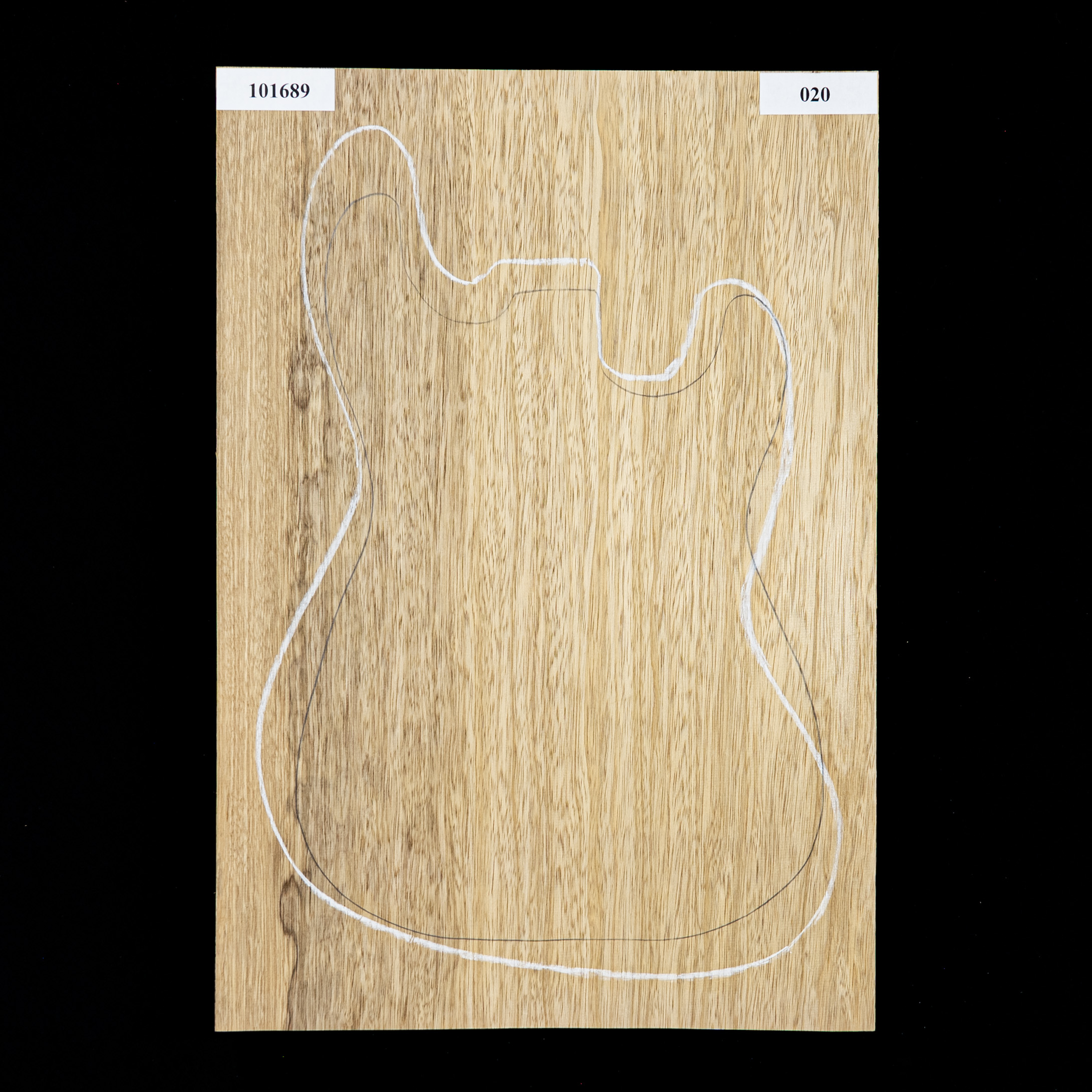 Schwarzer Limba Body Blank in Übergröße, 1-Piece (12 lb) – 020 Schwarzer Limba Body Blank in Übergröße, 1-Piece (12 lb) – 020