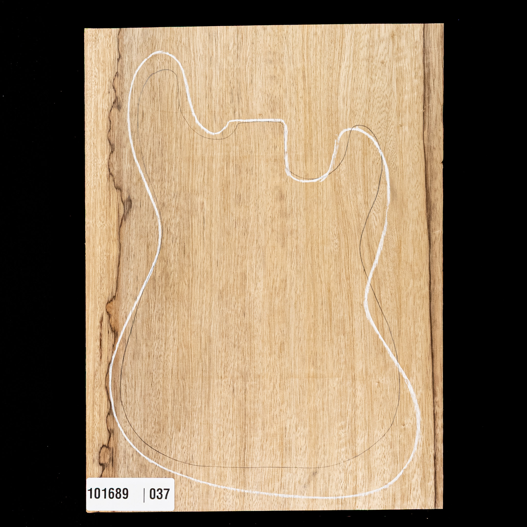 Schwarzer Limba Body Blank in Übergröße, 1-Piece (11 lb) – 037