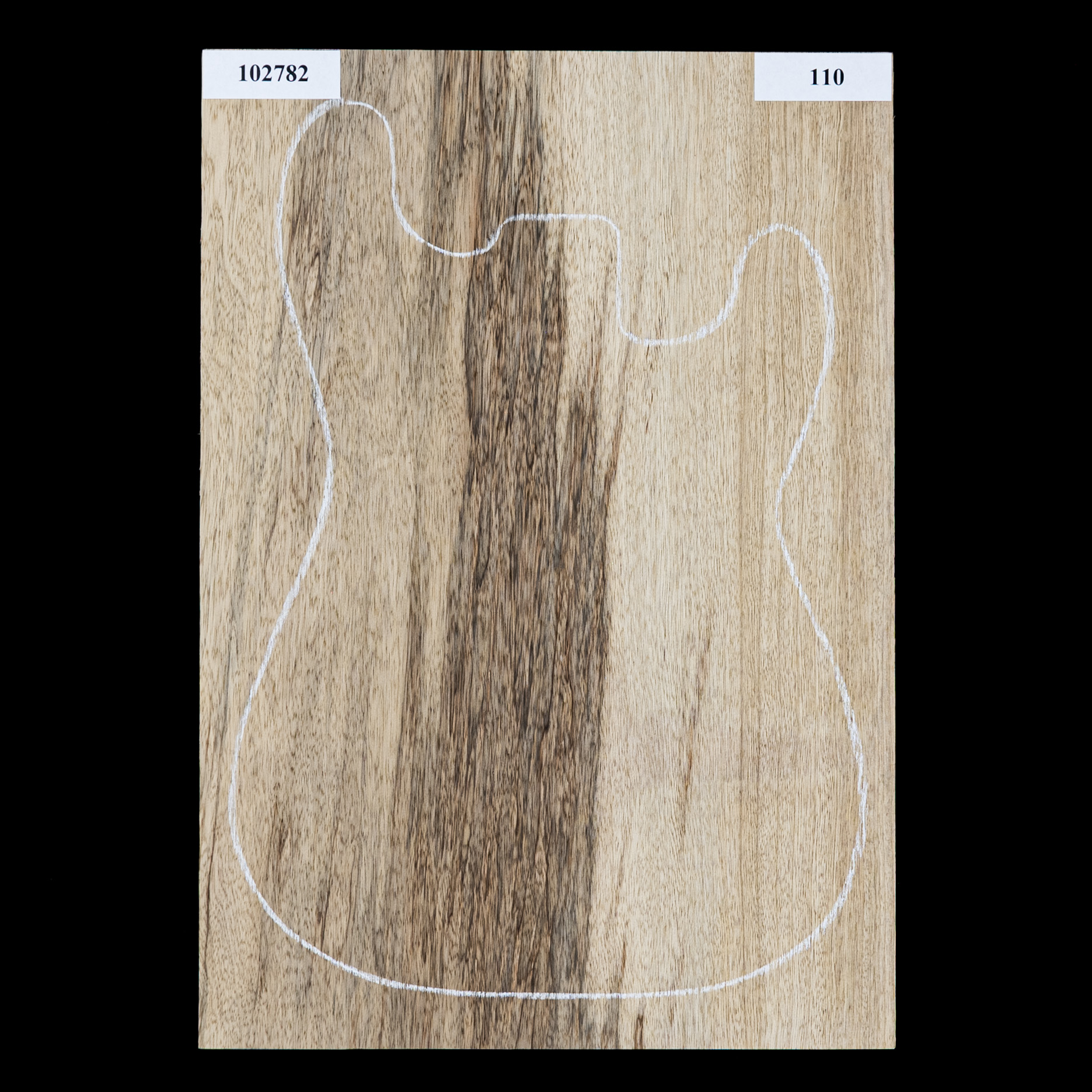 Korpusrohling aus Black Limba, 1-teilig (10,1 Pfund) – 110 Korpusrohling aus Black Limba, 1-teilig (10,1 Pfund) – 110