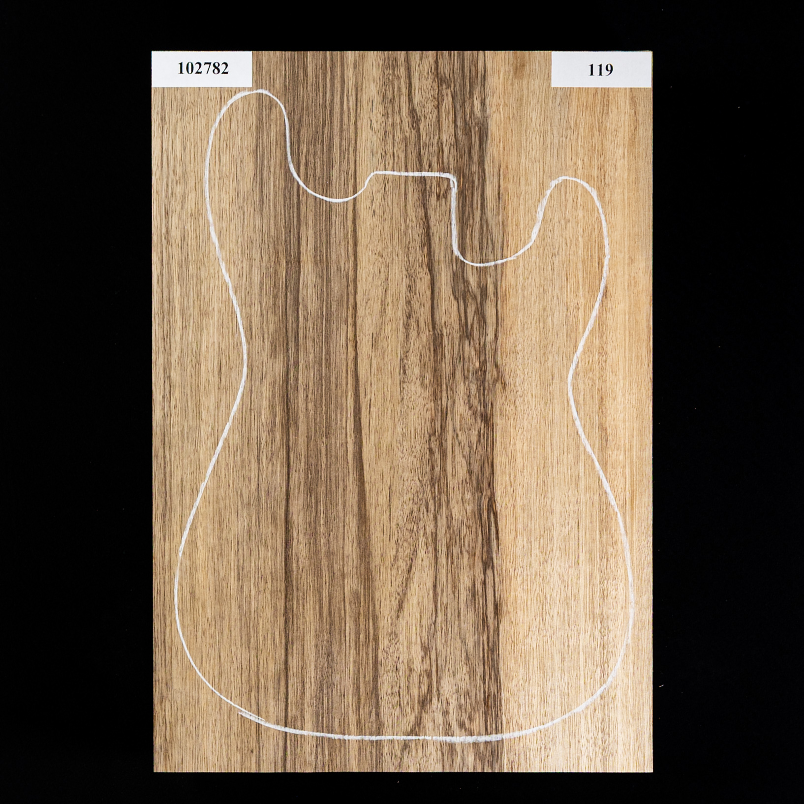 Korpusrohling aus Black Limba, 1-teilig (10,4 Pfund) – 119 Korpusrohling aus Black Limba, 1-teilig (10,4 Pfund) – 119