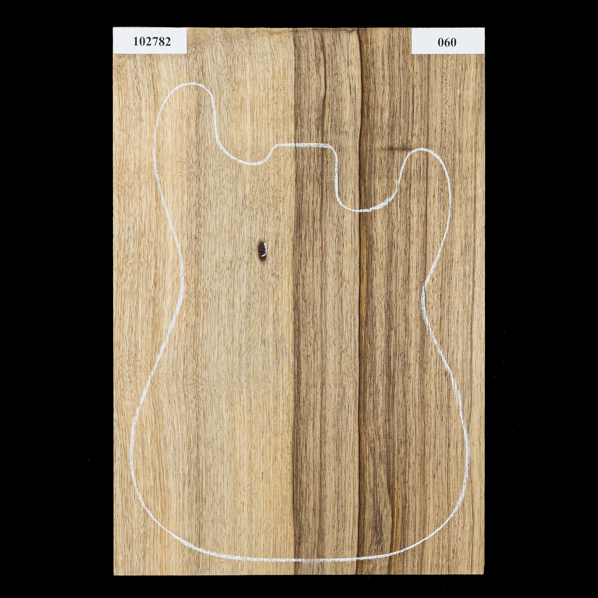 Korpusrohling aus Black Limba, 1-teilig (10,4 Pfund) – 060 Korpusrohling aus Black Limba, 1-teilig (10,4 Pfund) – 060