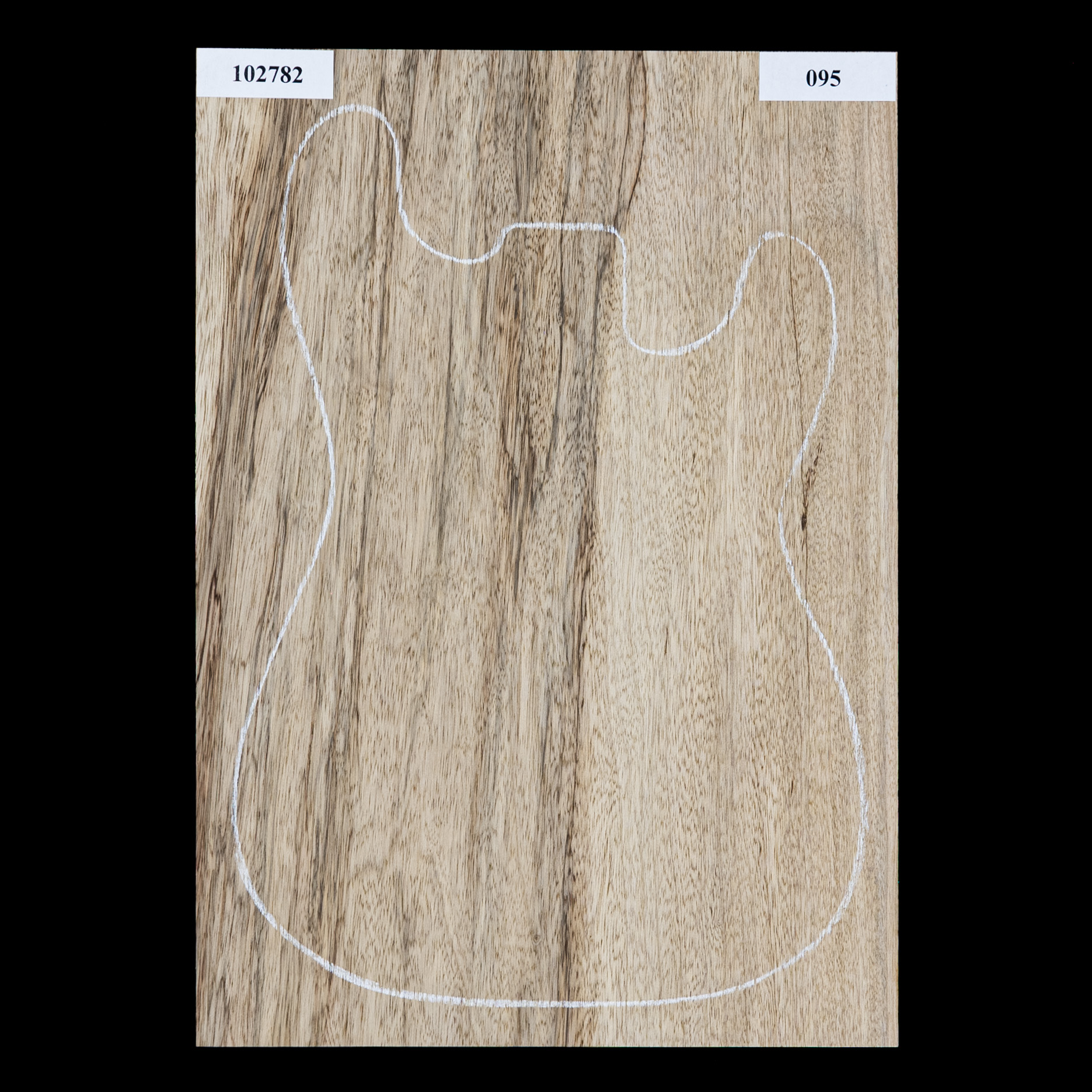 Korpusrohling aus Black Limba, 1-teilig (10,1 Pfund) – 0,095 Korpusrohling aus Black Limba, 1-teilig (10,1 Pfund) – 0,095