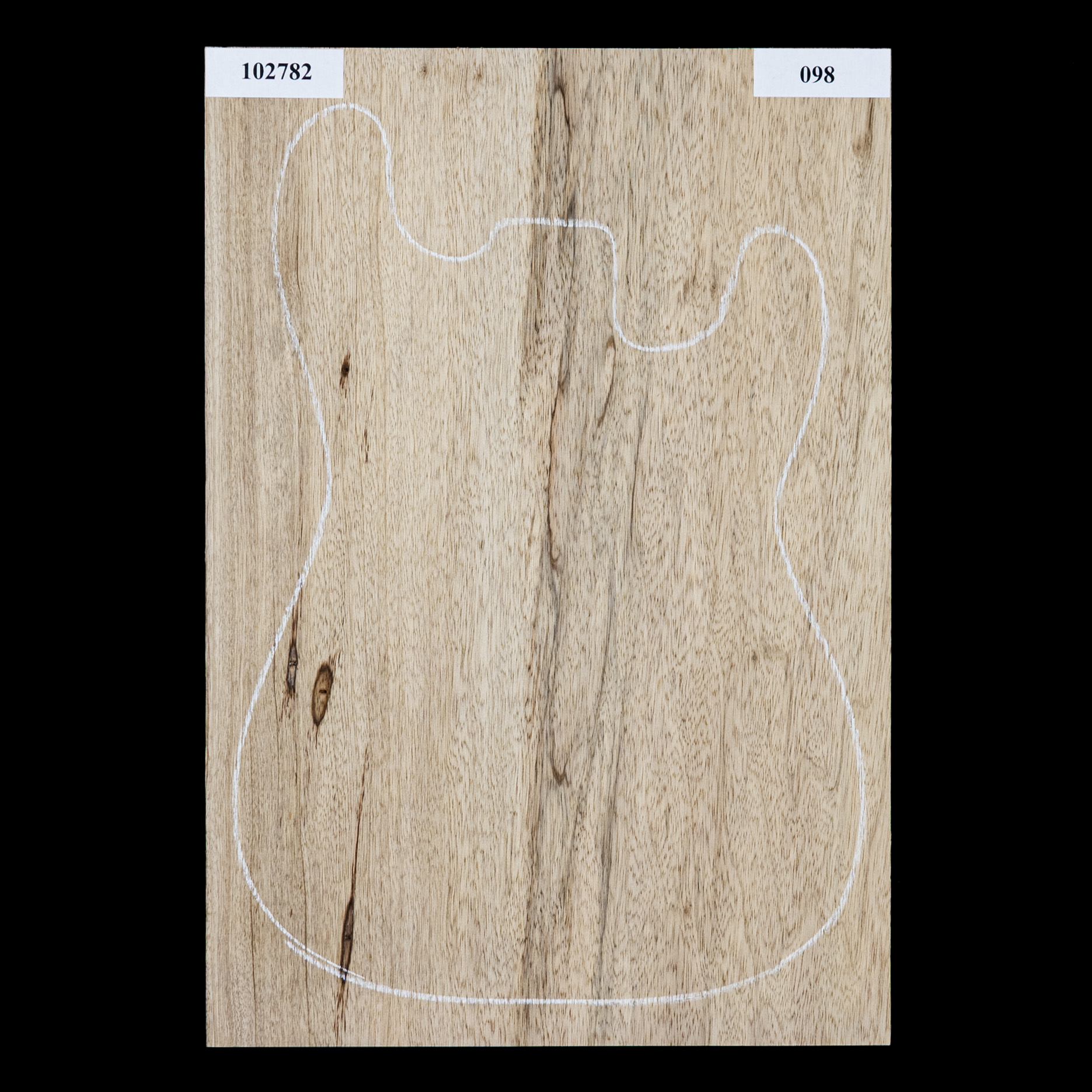 Korpusrohling aus Black Limba, 1-teilig (9,3 Pfund) – 098 Korpusrohling aus Black Limba, 1-teilig (9,3 Pfund) – 098