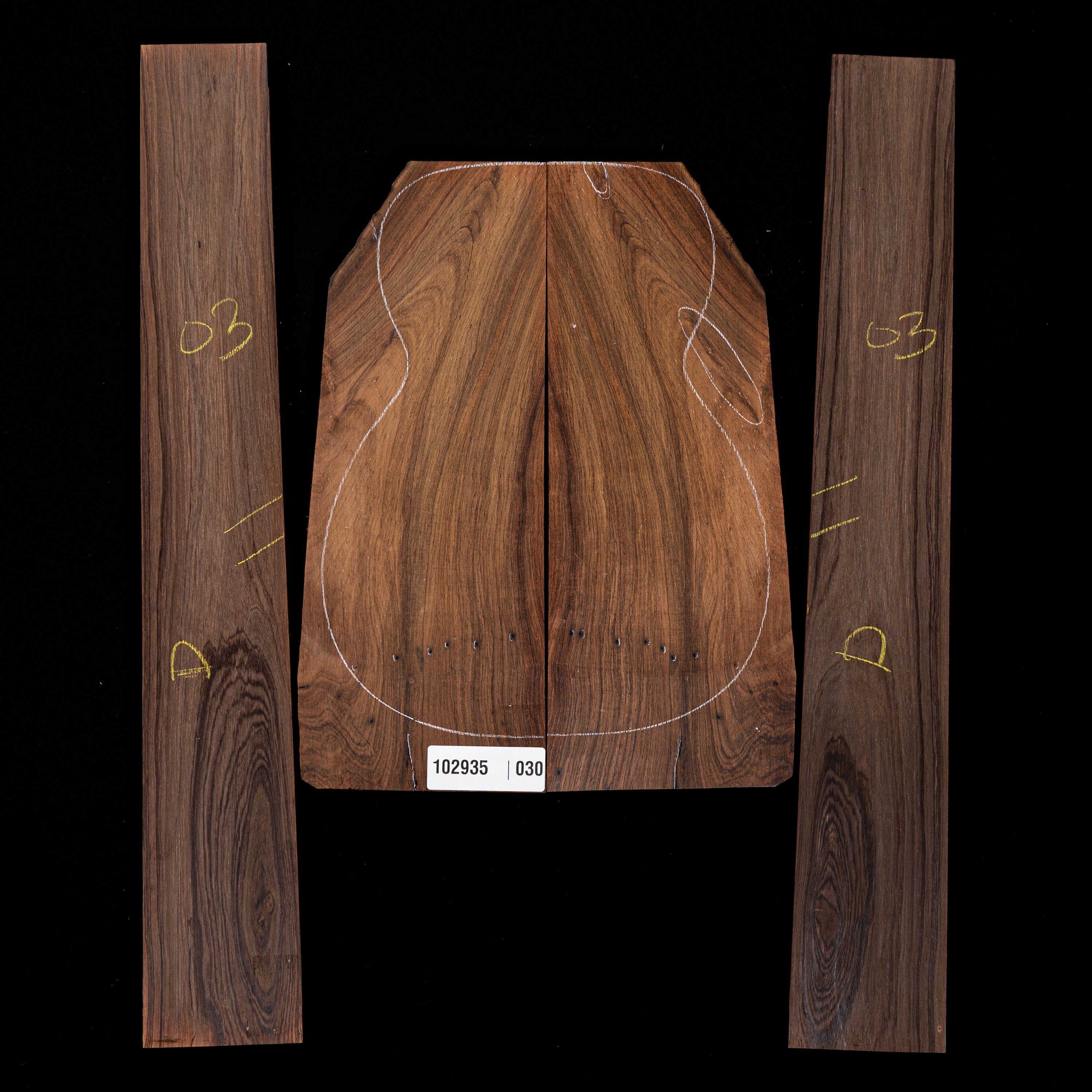 Brasilianisches Set Palisander hinten und Zargen-Set – 030