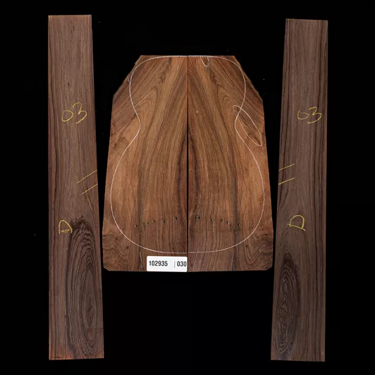 Brasilianisches Set Palisander hinten und Zargen-Set – 030 Brasilianisches Set Palisander hinten und Zargen-Set – 030