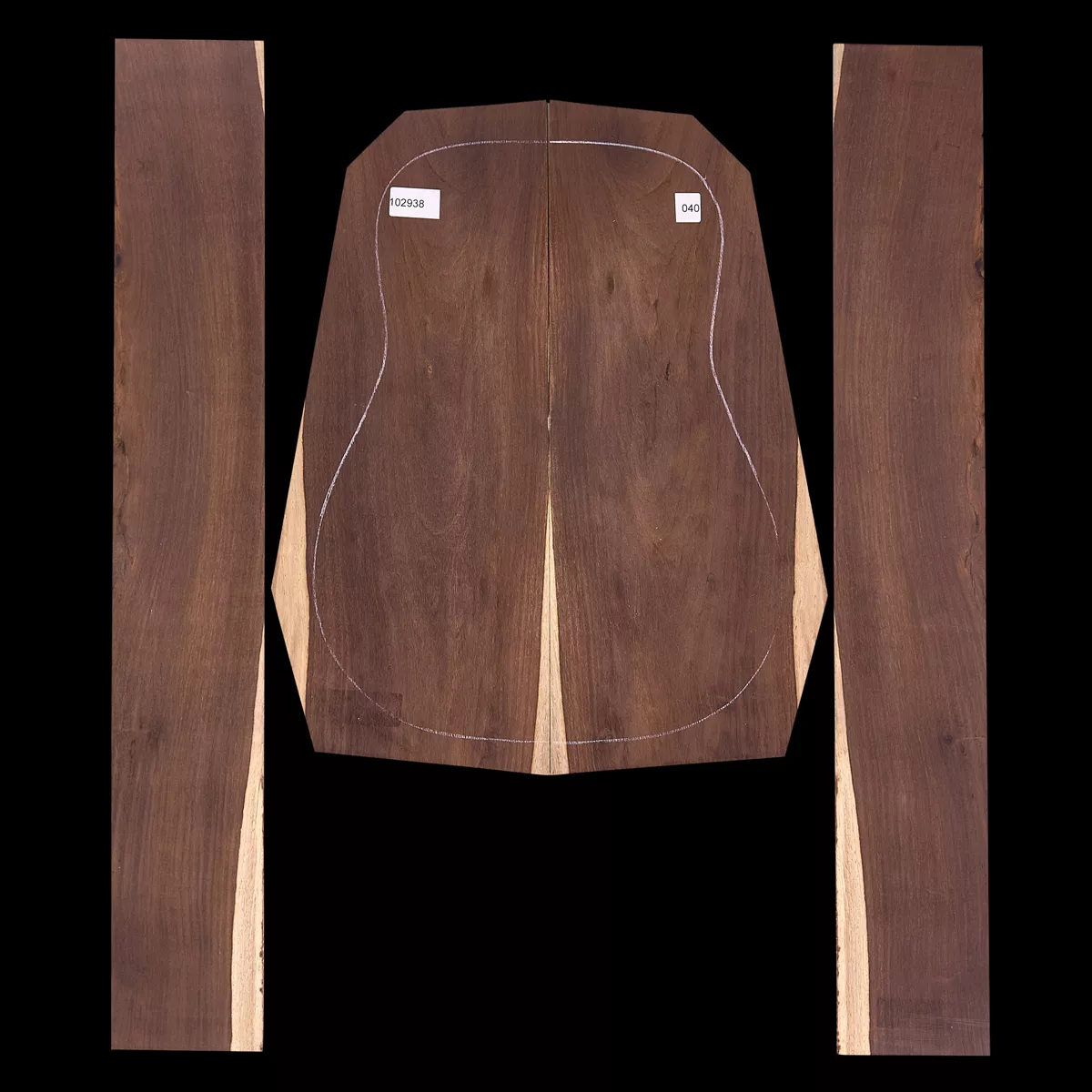 Brasilianisches Set aus Rosenholz hinten und Seite – 040 Brasilianisches Set aus Rosenholz hinten und Seite – 040