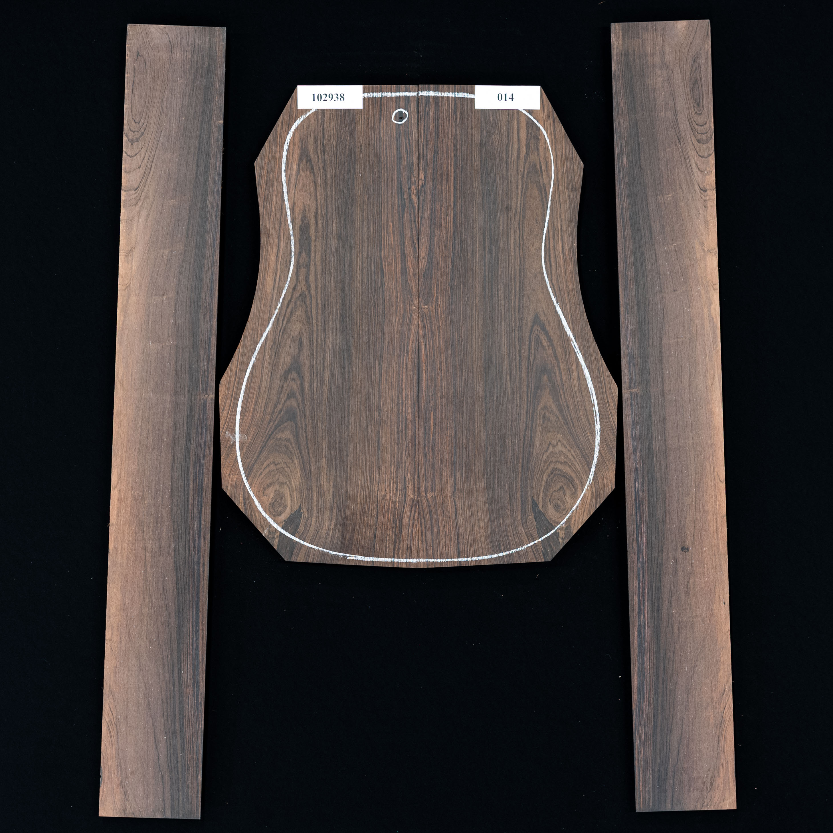 Brasilianisches Set Palisander hinten und Zargen-Set – 014 Brasilianisches Set Palisander hinten und Zargen-Set – 014