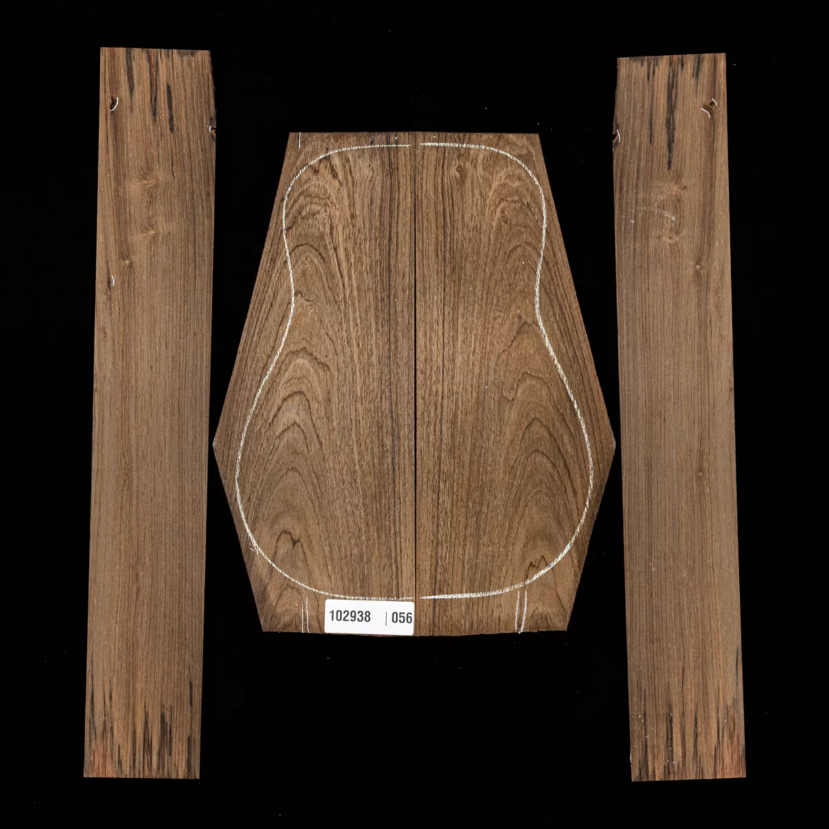 Brasilianisches Set Palisander hinten und Zargen-Set – 056 Brasilianisches Set Palisander hinten und Zargen-Set – 056