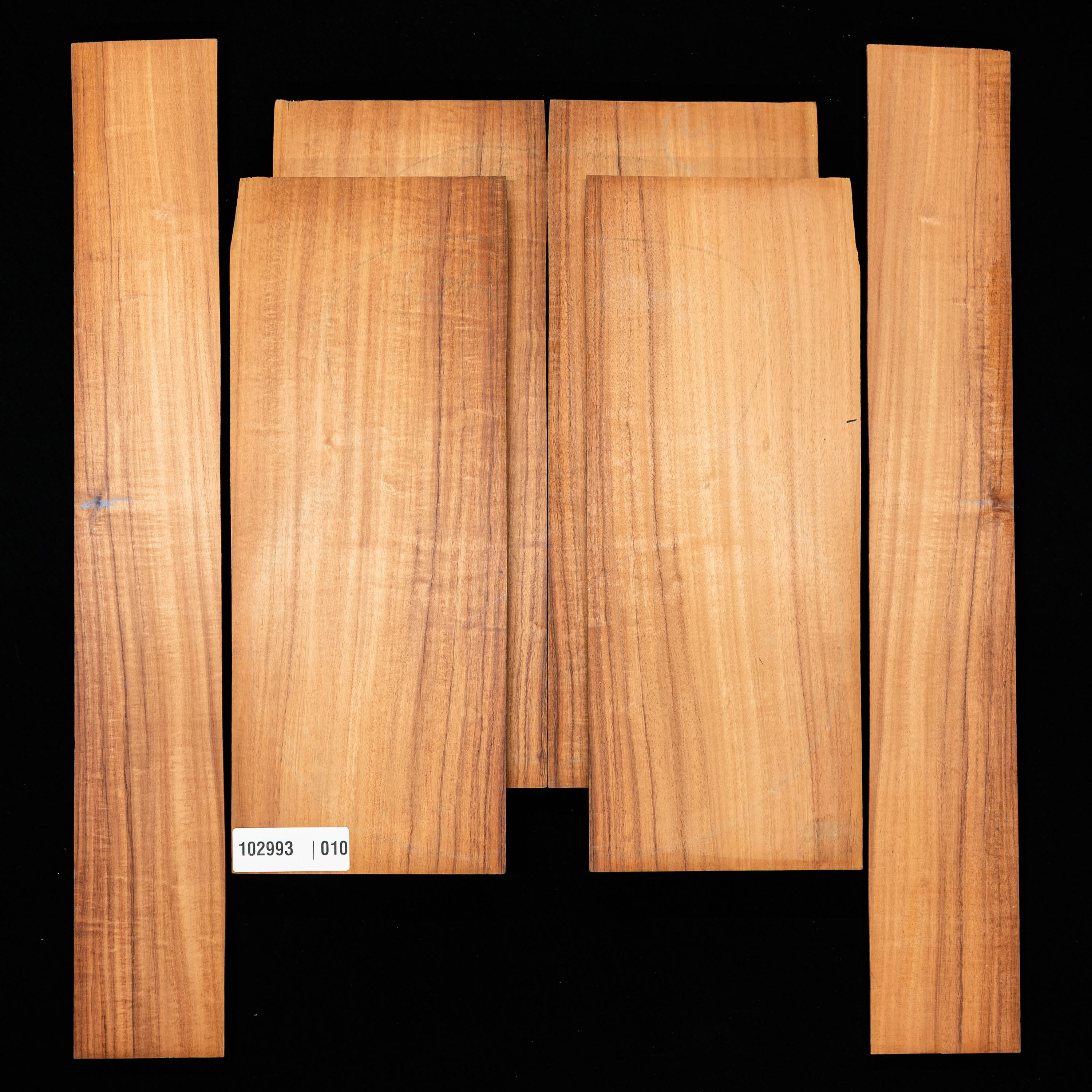 Koa Top + Rücken + Zargen-Set – 0,010