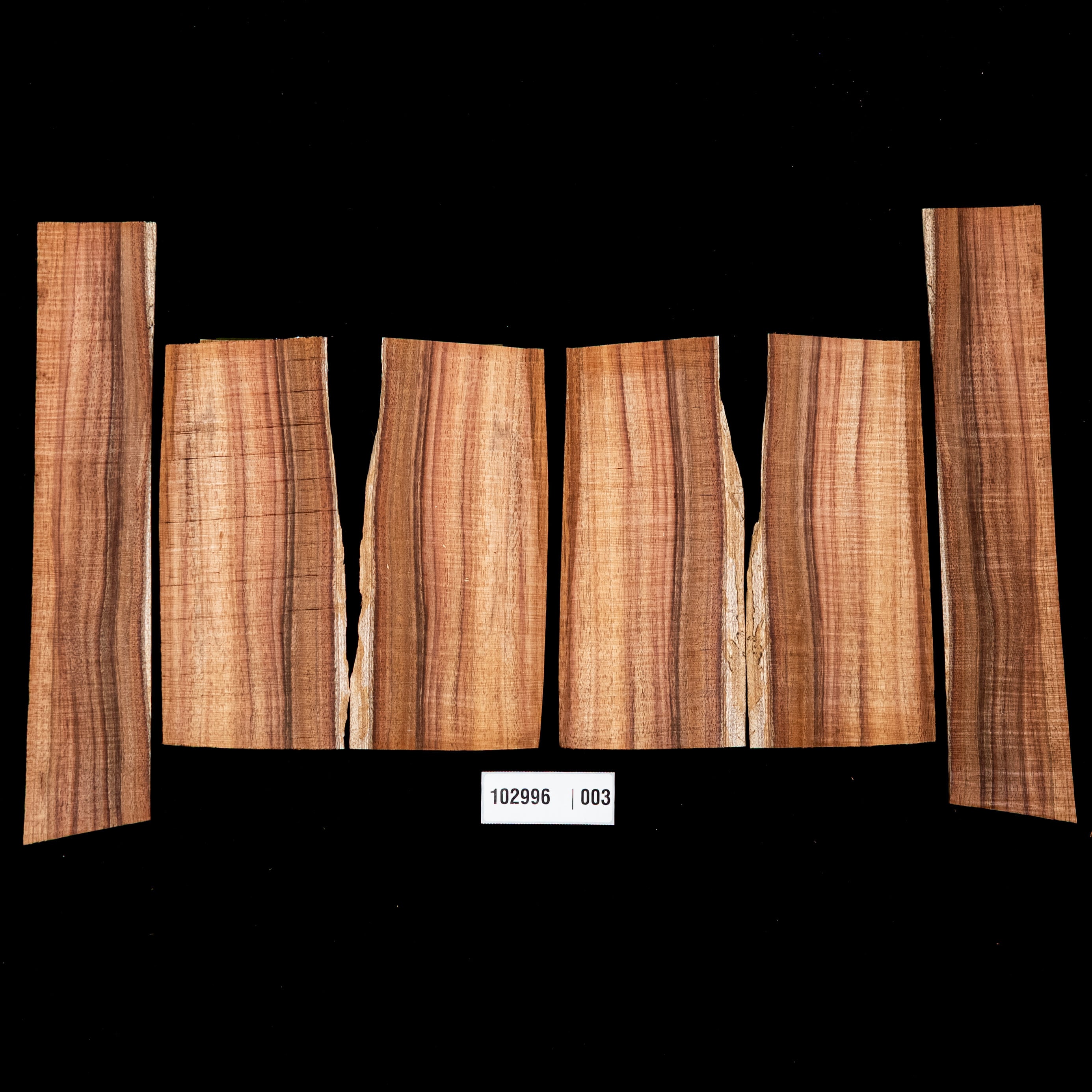 High-Flame Koa Top + Back + Sides Set for Concert Ukulele - 003