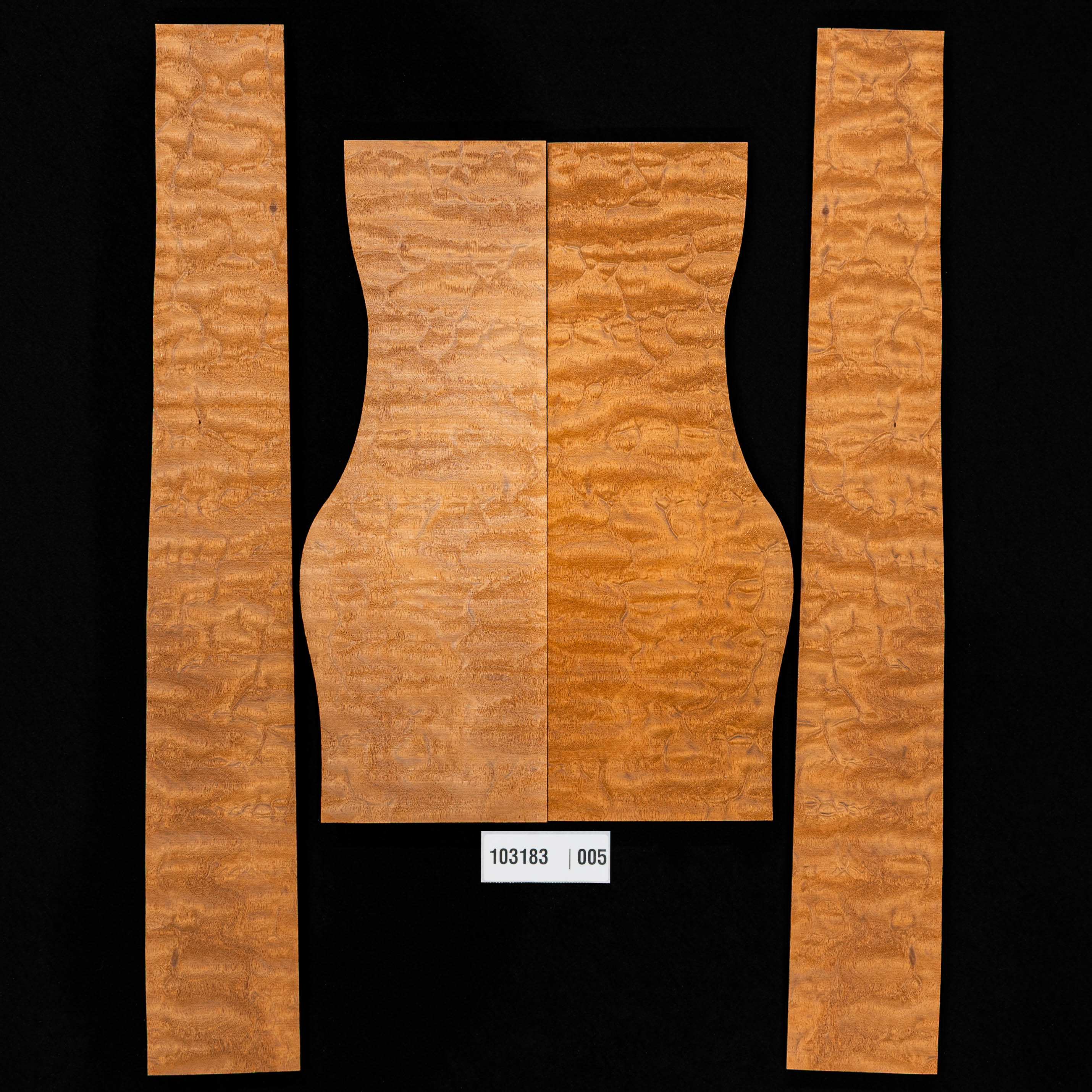 The Tree Gestepptes Rücken- und Zargen-Set aus Honduran-Mahagoni, Standard Reserve – 005