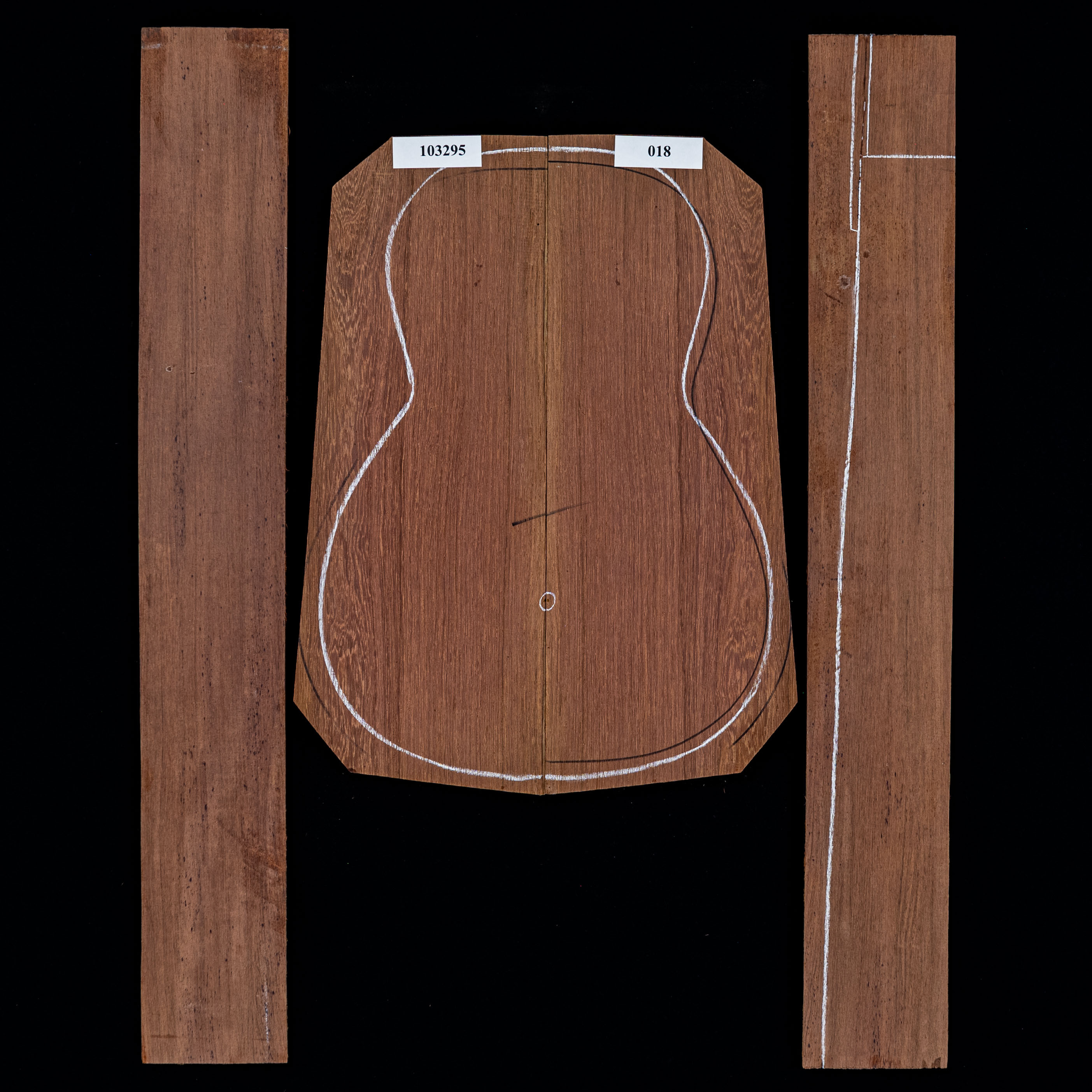 Madagaskar Palisander Rücken- und Zargen-Set – 018 Madagaskar Palisander Rücken- und Zargen-Set – 018