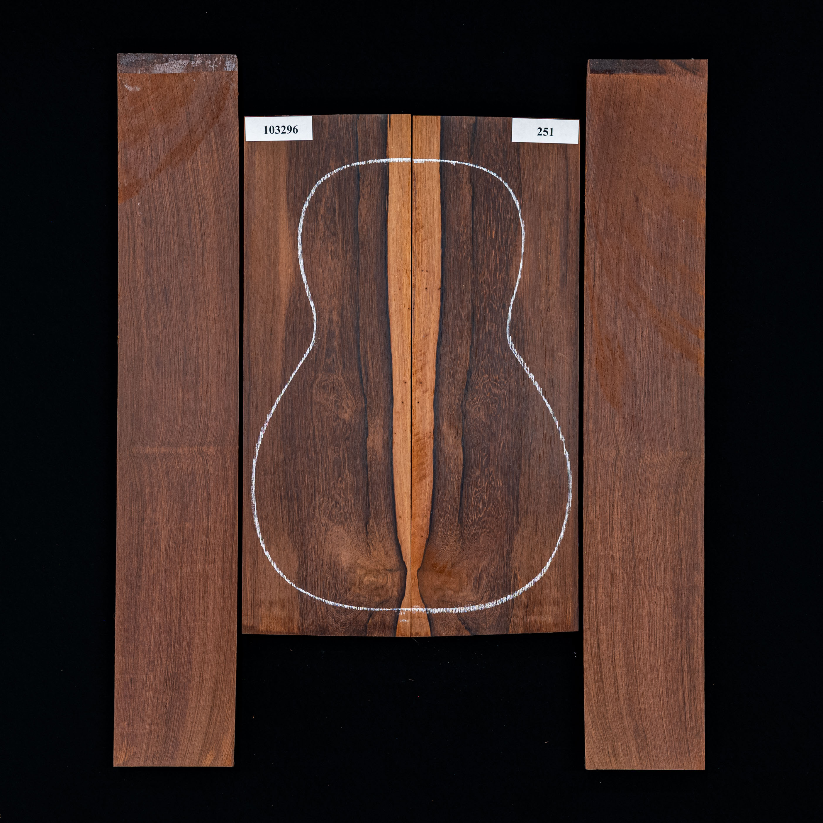 Madagaskar Palisander Rücken- und Zargen-Set – 251 Madagaskar Palisander Rücken- und Zargen-Set – 251