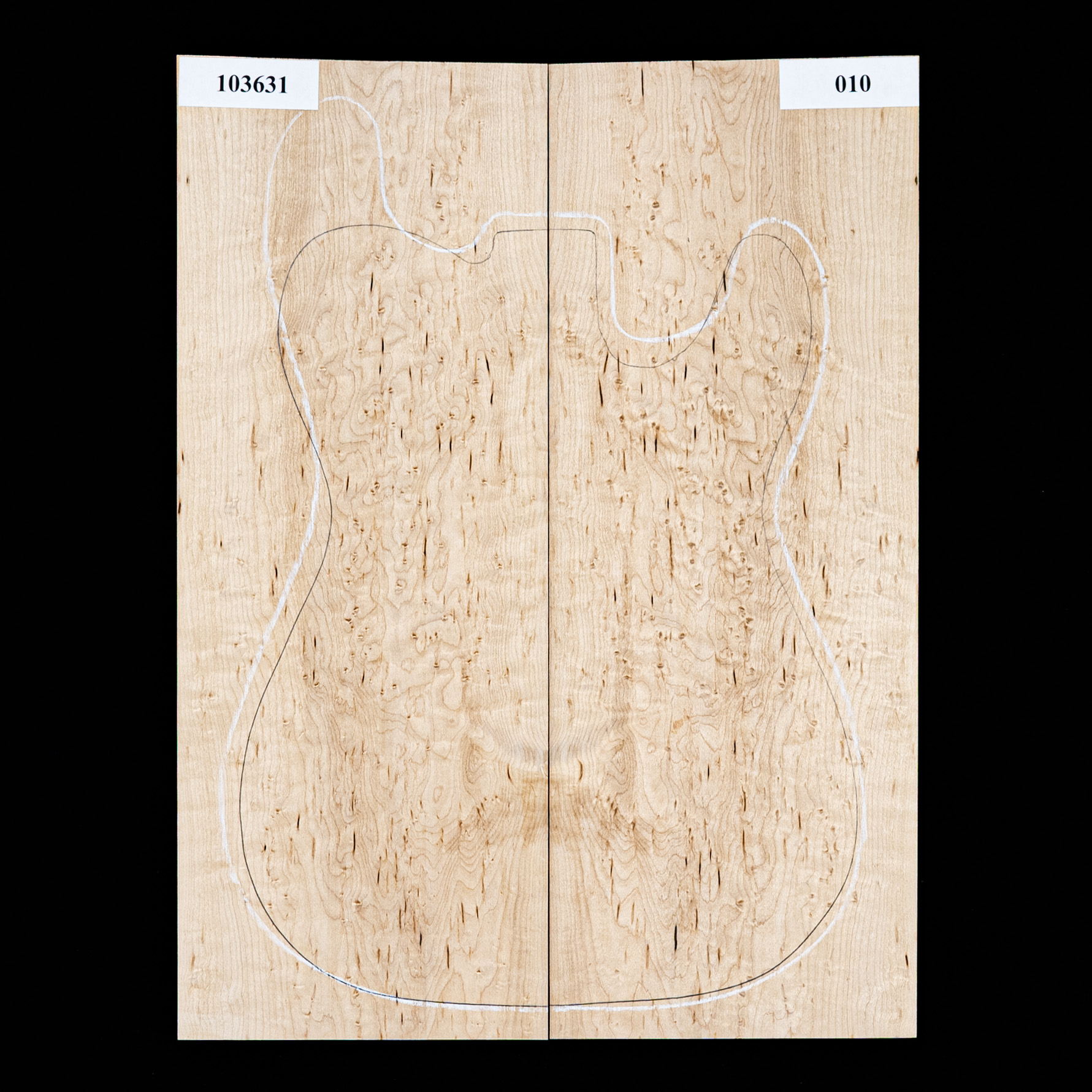 Drop-Top aus Vogelaugenahorn – 0,010 Drop-Top aus Vogelaugenahorn – 0,010