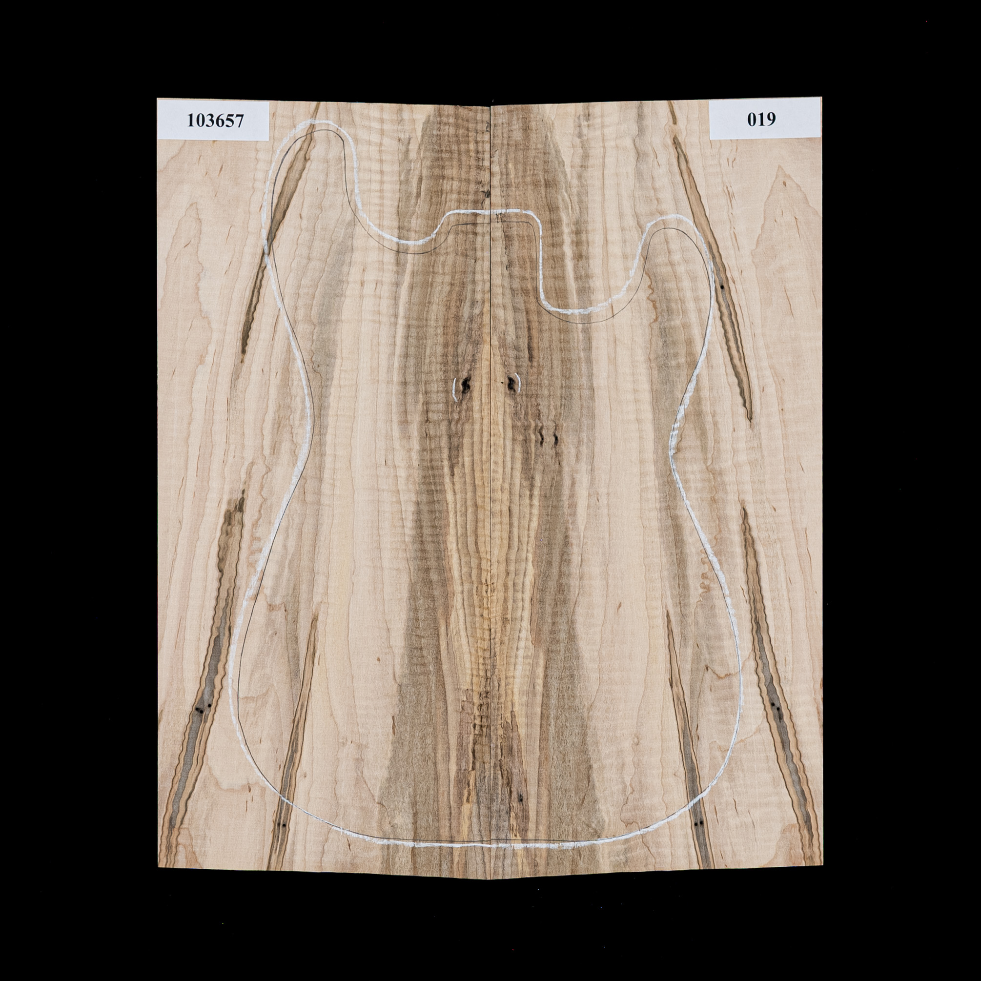 Laminierte Decke aus Ambrosia-Rot-Ahorn mit Riegelwuchs – 019 Laminierte Decke aus Ambrosia-Rot-Ahorn mit Riegelwuchs – 019