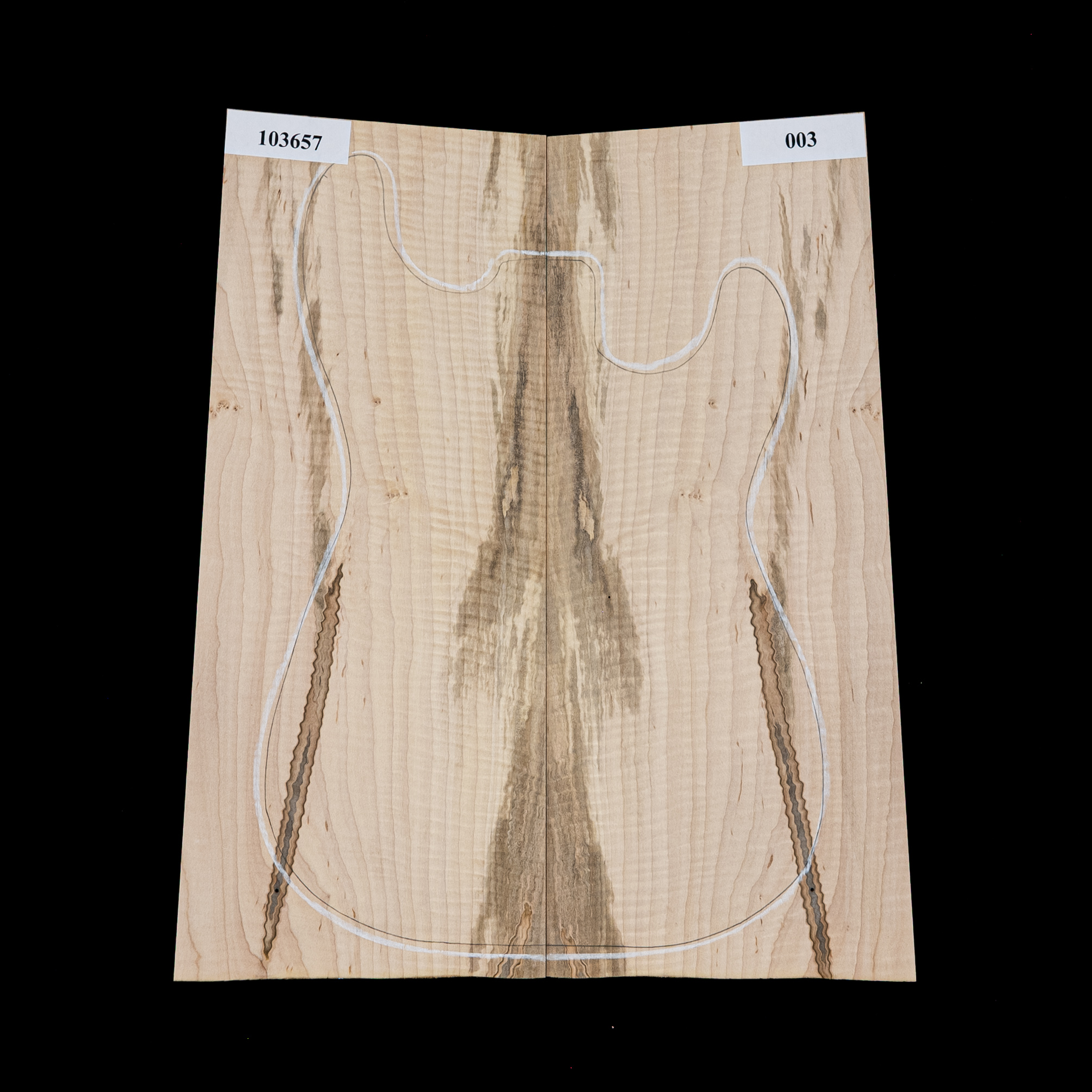 Laminierte Decke aus Ambrosia-Rot-Ahorn mit Riegelwuchs – 003 Laminierte Decke aus Ambrosia-Rot-Ahorn mit Riegelwuchs – 003