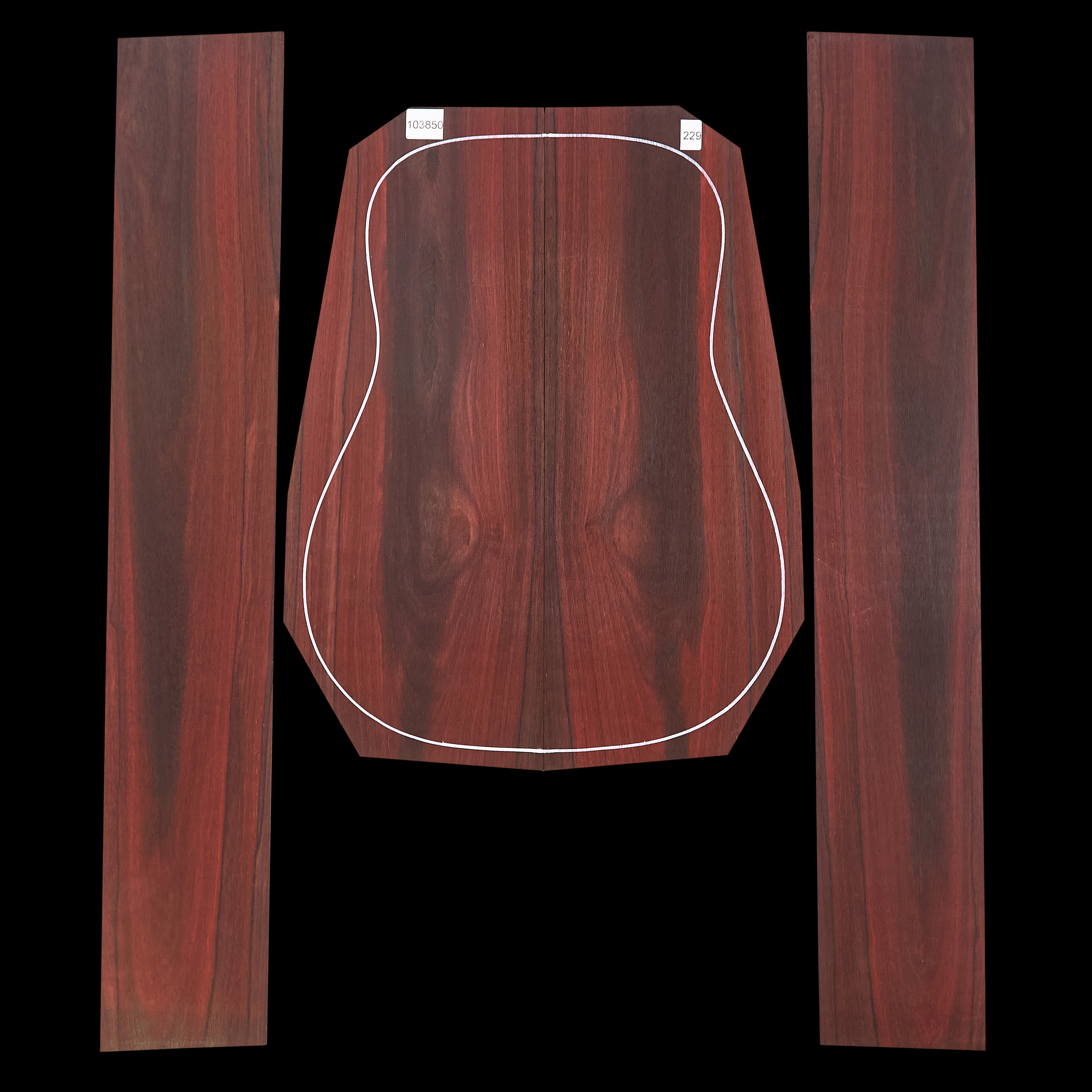 Boden + Zargen-Set aus Palisander – 229 Boden + Zargen-Set aus Palisander – 229