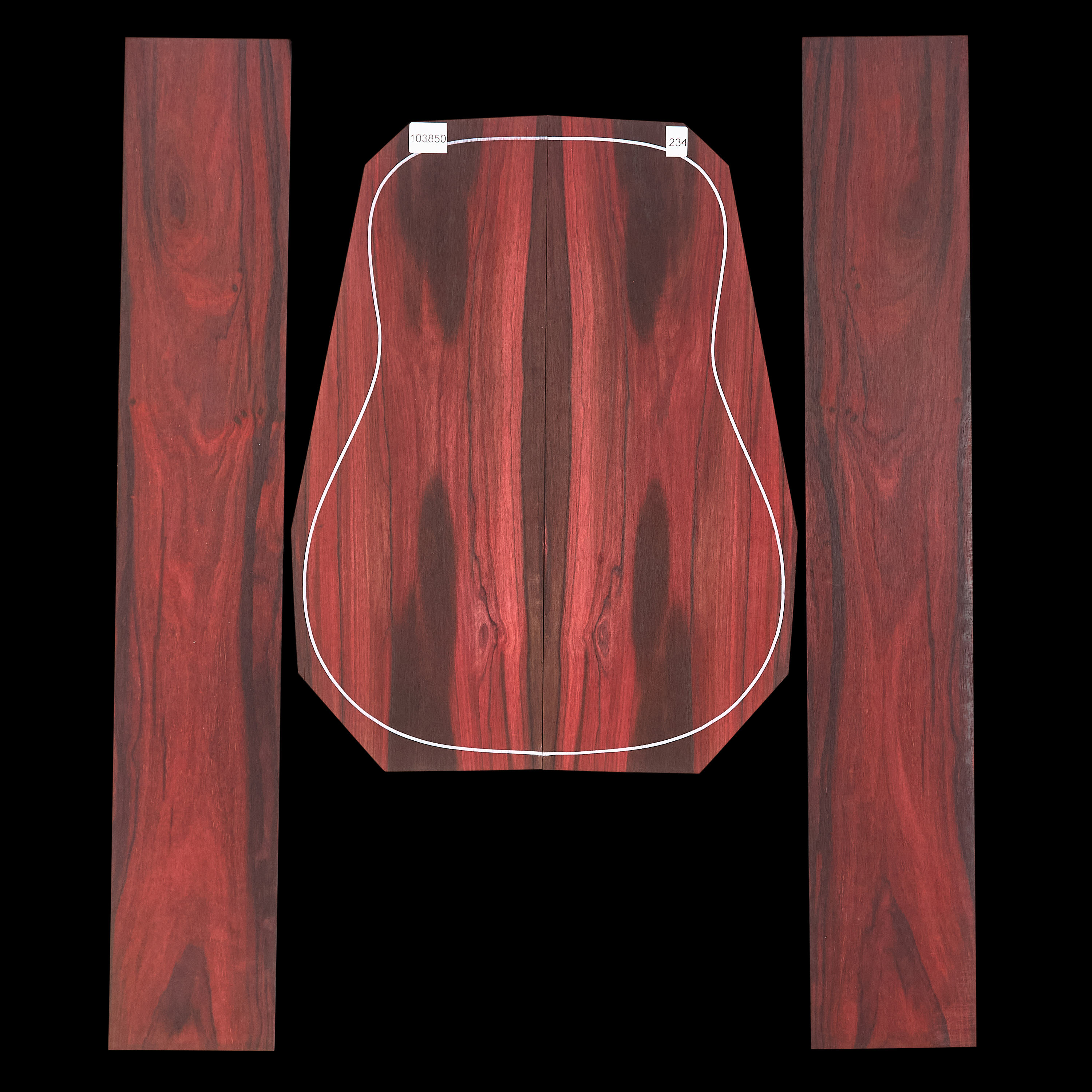 Boden + Zargen-Set aus Palisander – 234 Boden + Zargen-Set aus Palisander – 234