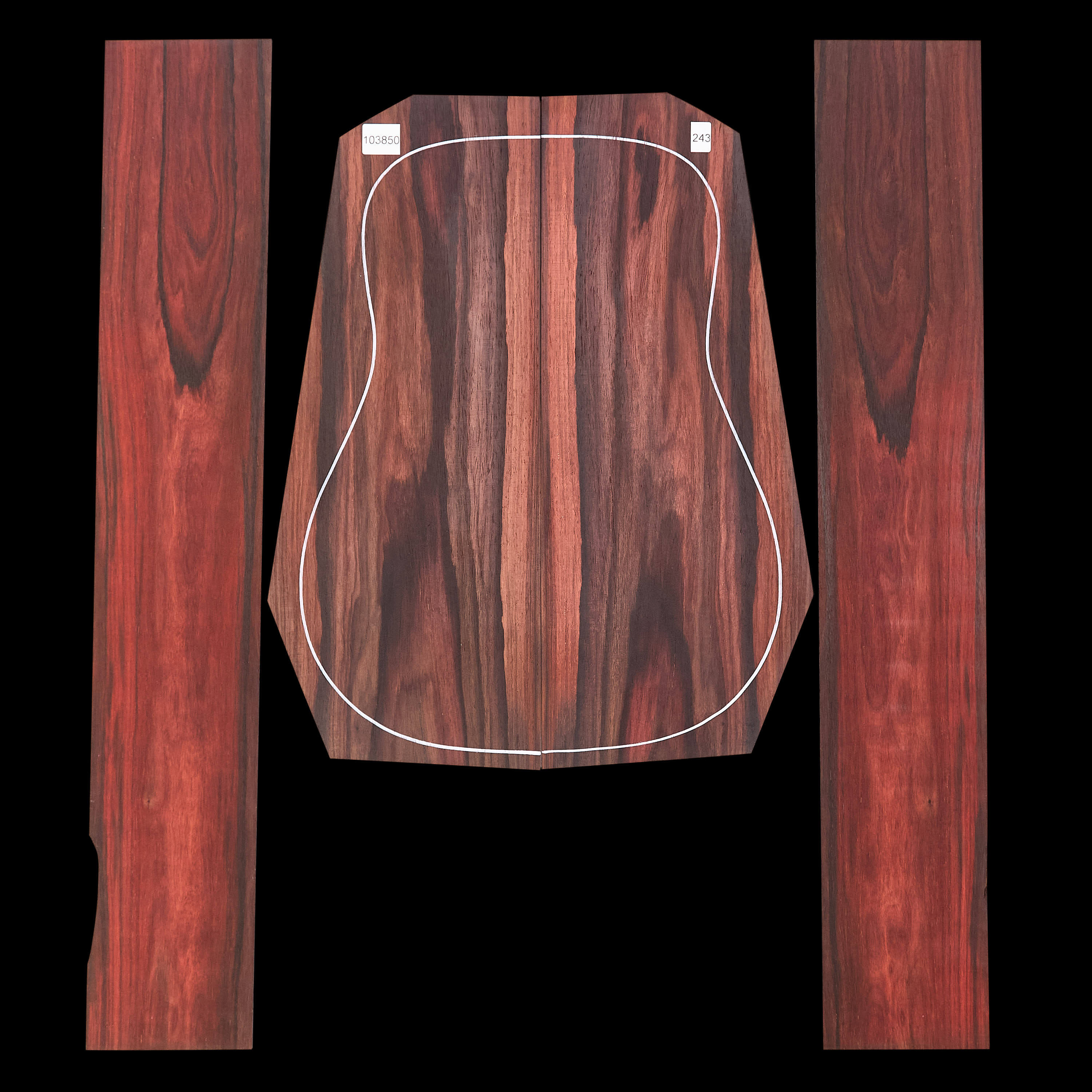 Boden + Zargen-Set aus Palisander – 243 Boden + Zargen-Set aus Palisander – 243