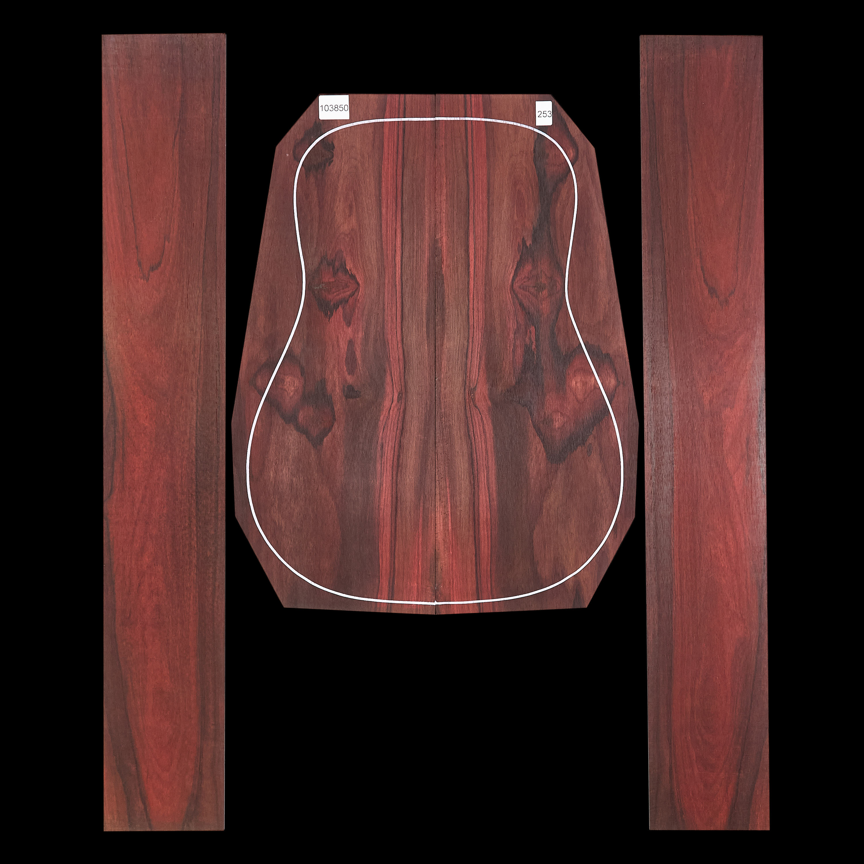 Boden + Zargen-Set aus Palisander – 253 Boden + Zargen-Set aus Palisander – 253