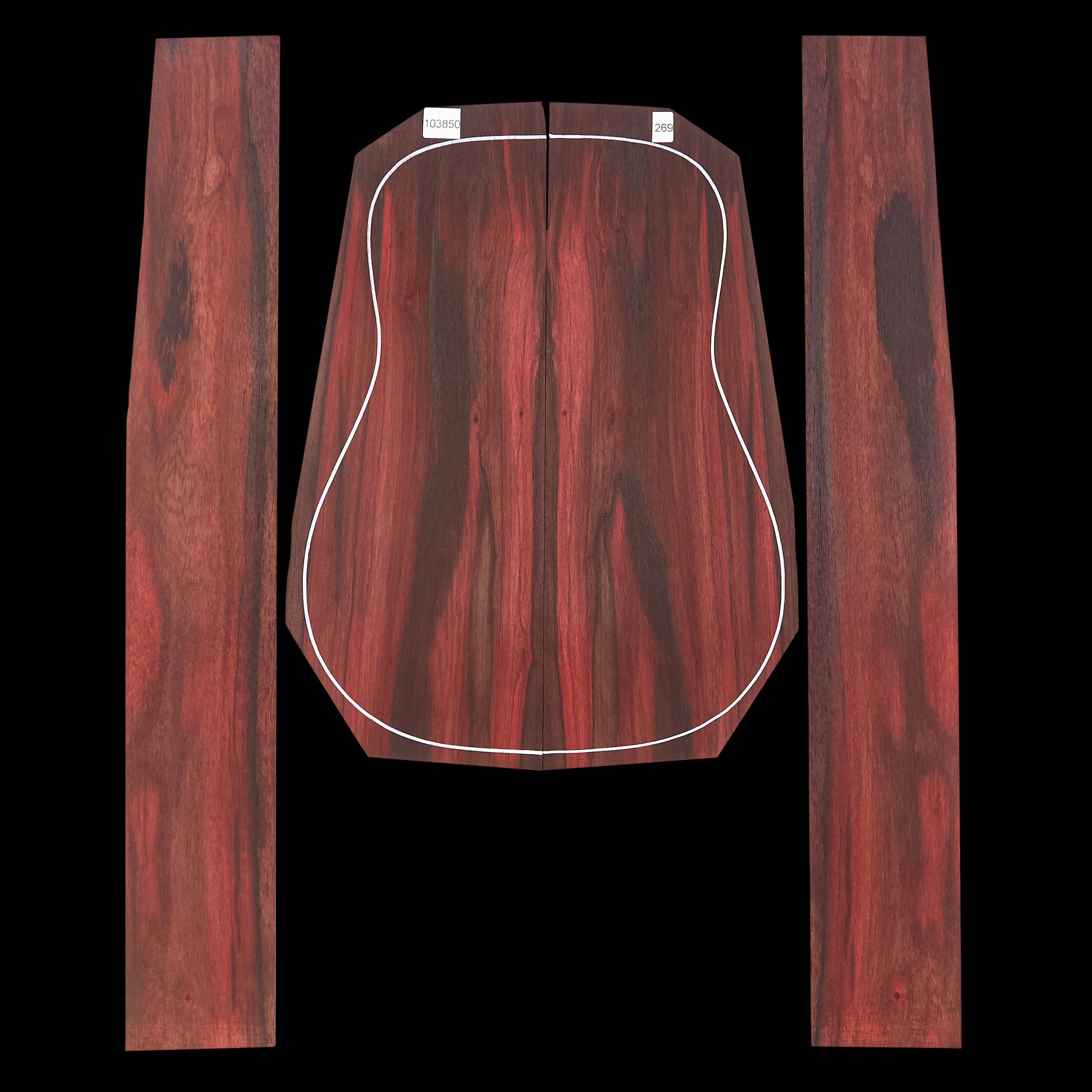 Boden + Zargen-Set aus Palisander – 269 Boden + Zargen-Set aus Palisander – 269