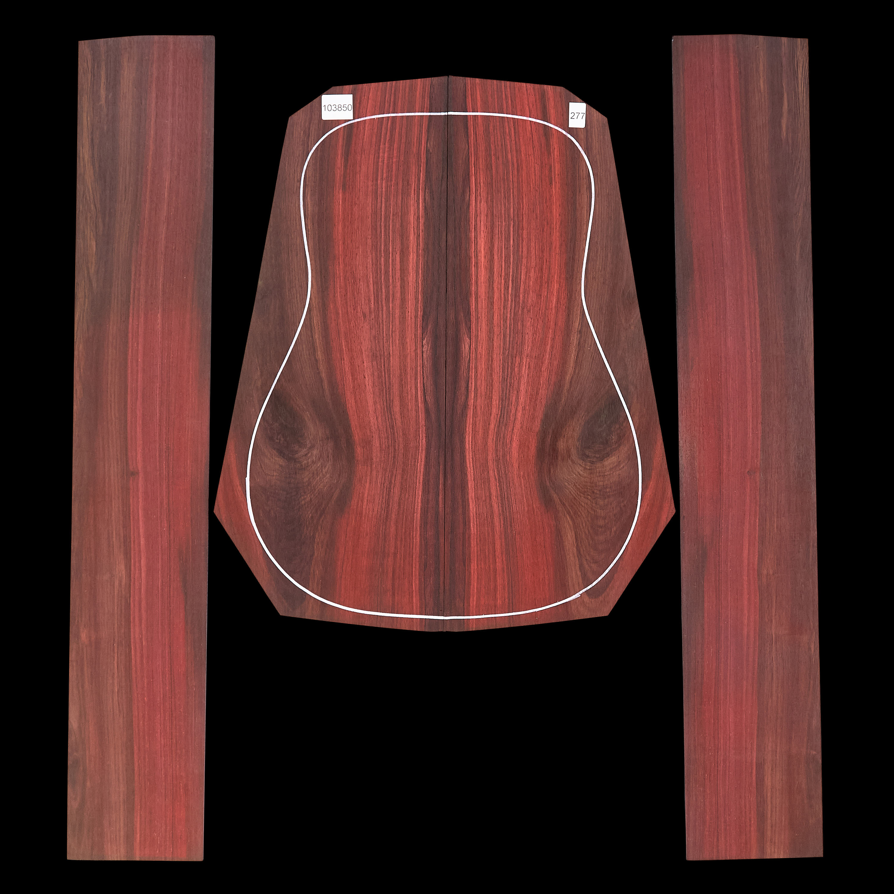 Boden + Zargen-Set aus Palisander – 277 Boden + Zargen-Set aus Palisander – 277