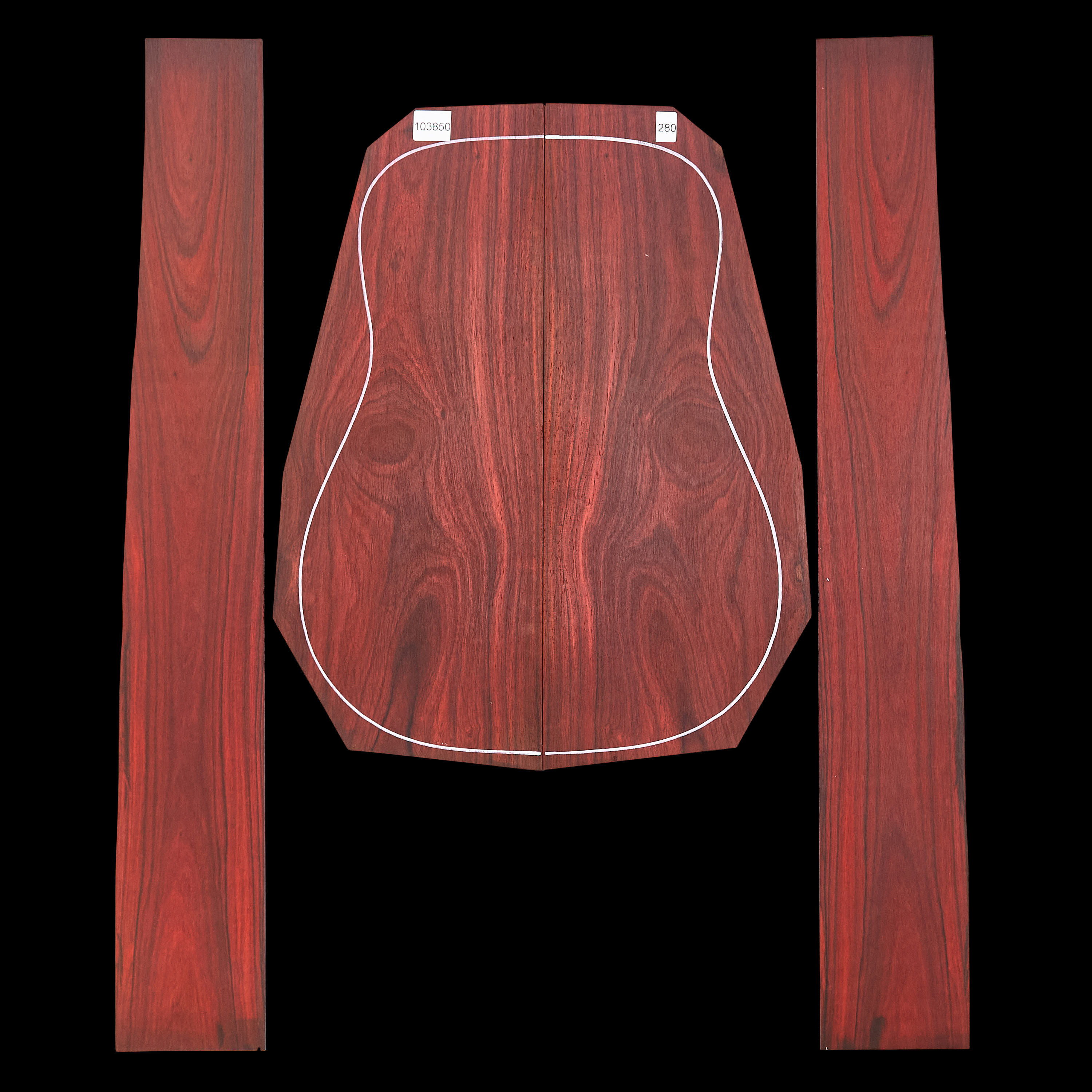 Boden + Zargen-Set aus Palisander – 280 Boden + Zargen-Set aus Palisander – 280