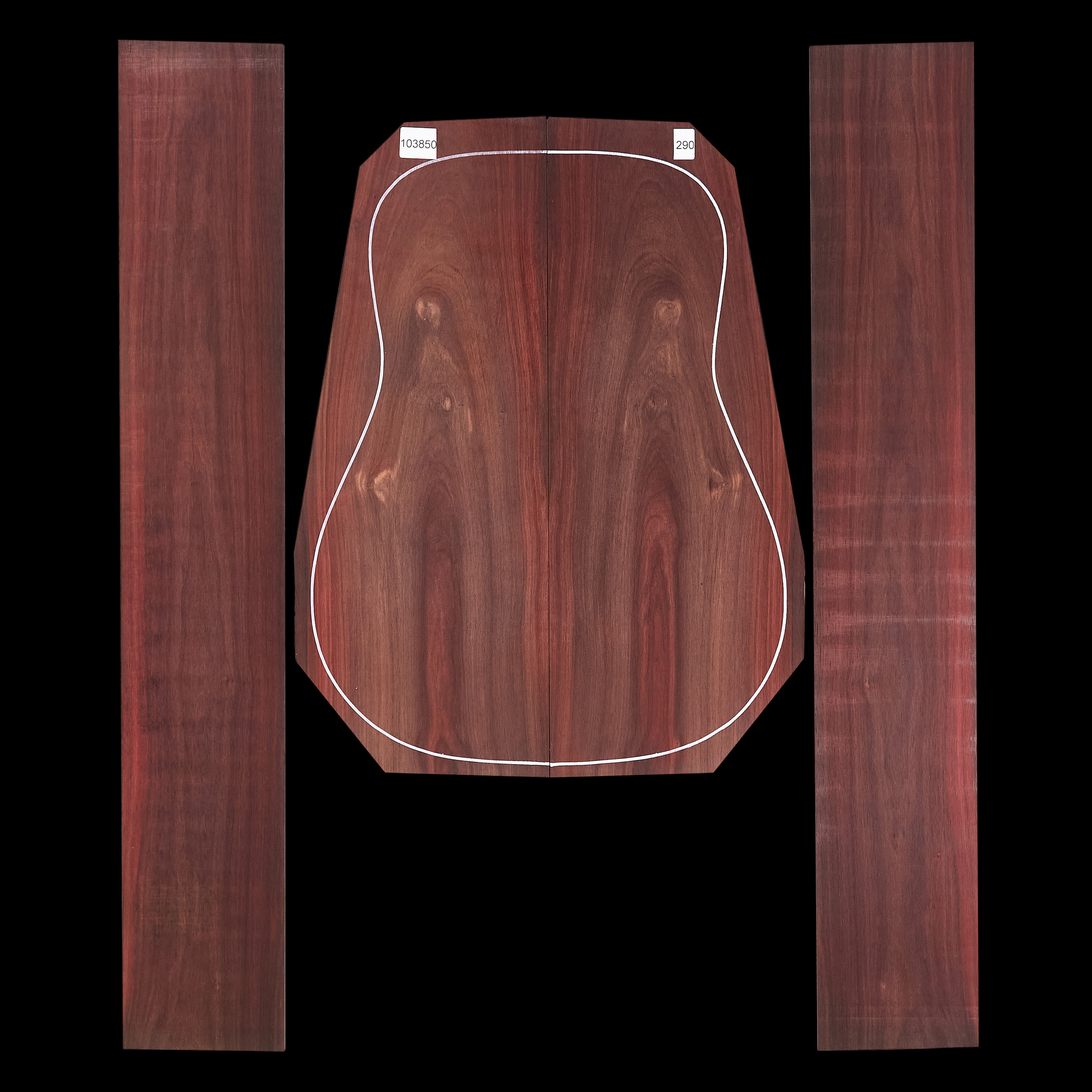 Boden + Zargen-Set aus Palisander – 290 Boden + Zargen-Set aus Palisander – 290