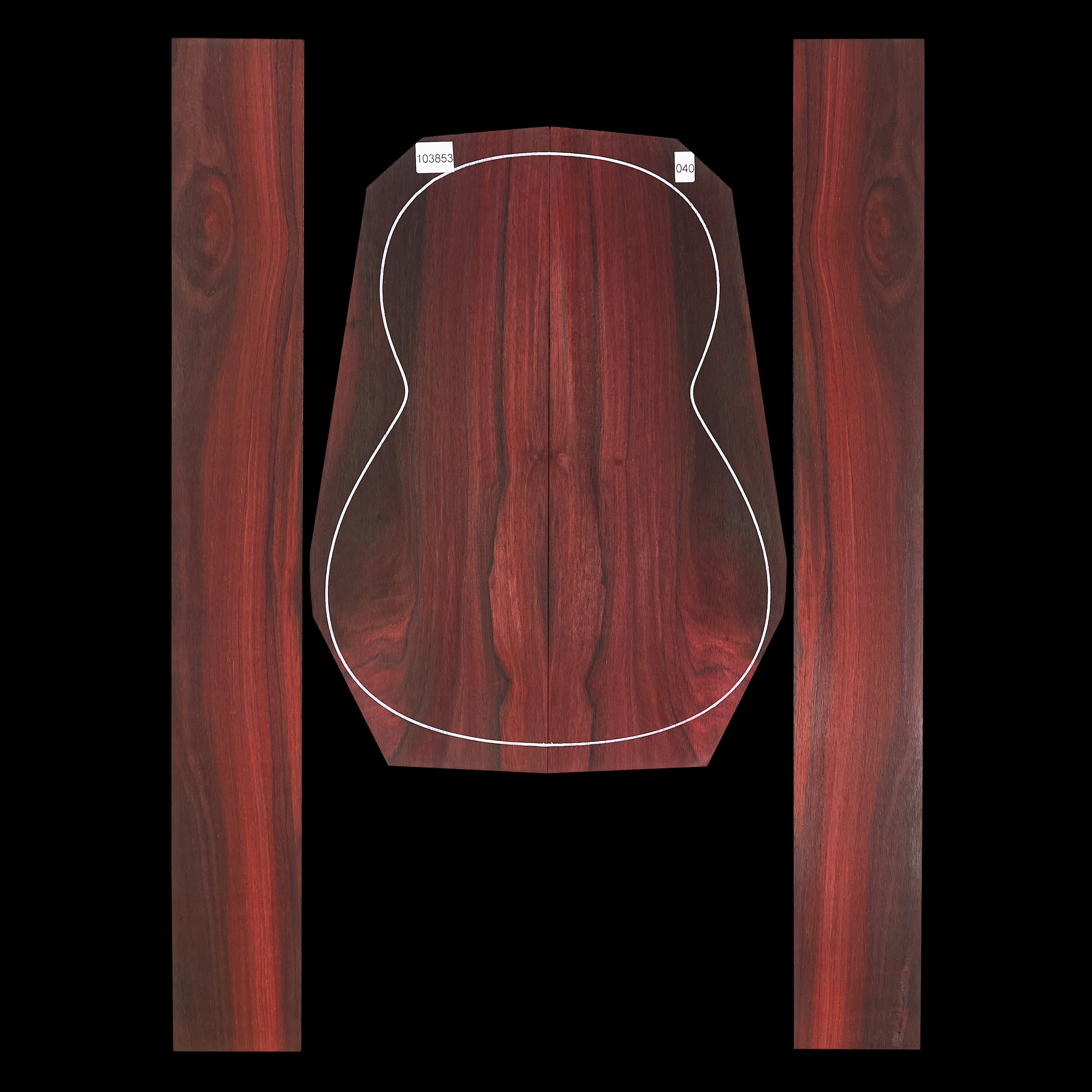 Boden + Zargen-Set aus Palisander – 040 Boden + Zargen-Set aus Palisander – 040