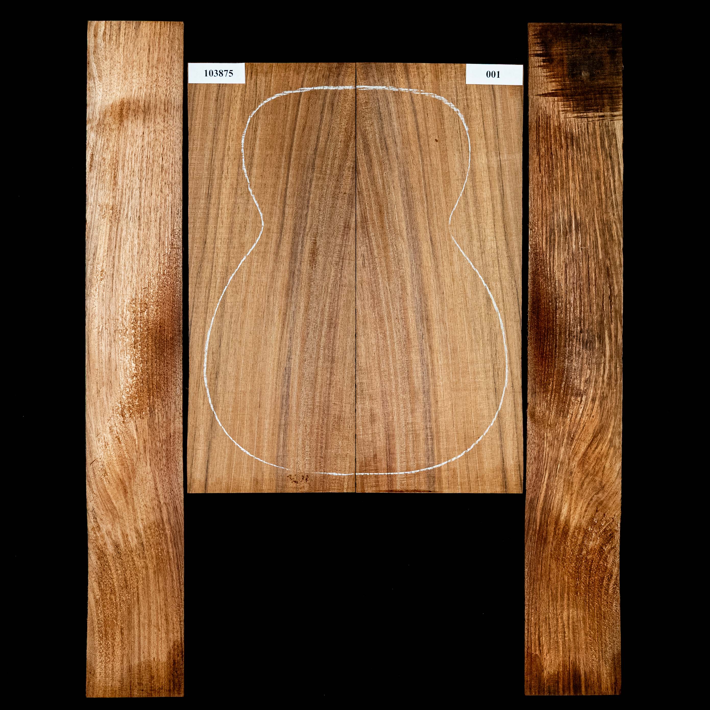 Boden + Zargen-Set aus Schwarzholz-Akazie – 001