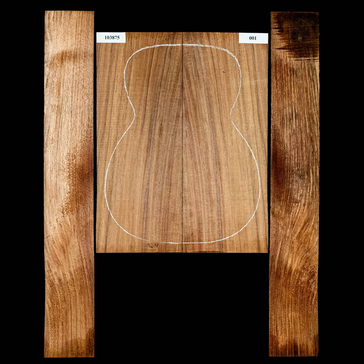 Boden + Zargen-Set aus Schwarzholz-Akazie – 001 Boden + Zargen-Set aus Schwarzholz-Akazie – 001